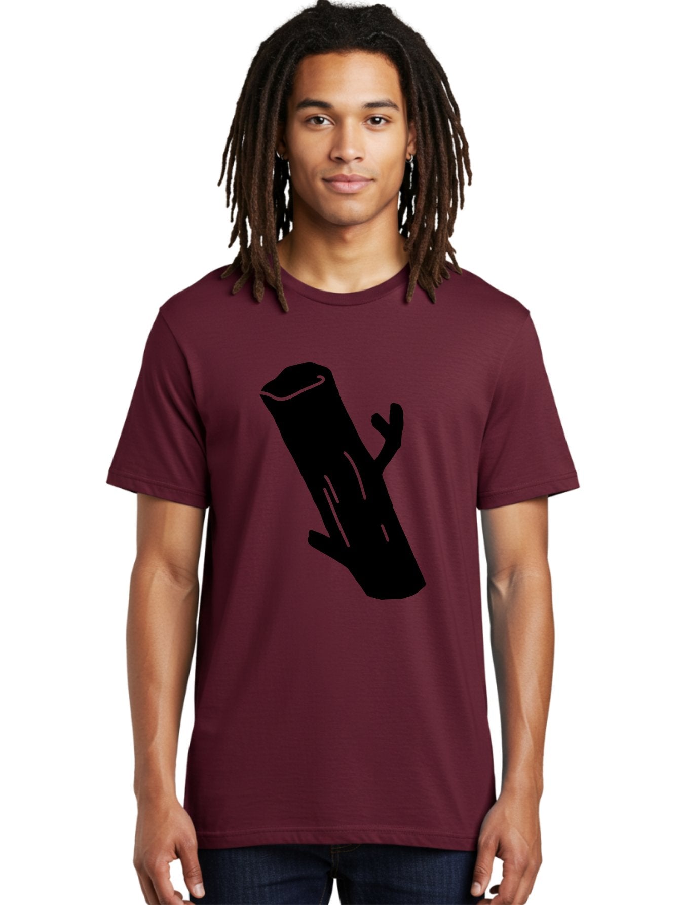 Cigar Men'S Graphic Tee, 100% Cotton, Comfortable Casual Summer Wear, Machine Washable, Tree Stump, Forest Floor, Natural Texture, Wooden Log, Branch Silhouette, Earthy Tones, Forest Scenery, Outdoor Environment -  Aaa587