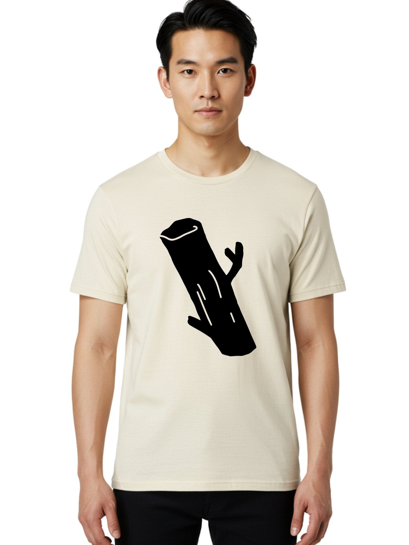 Cigar Men'S Graphic Tee, 100% Cotton, Comfortable Casual Summer Wear, Machine Washable, Tree Stump, Forest Floor, Natural Texture, Wooden Log, Branch Silhouette, Earthy Tones, Forest Scenery, Outdoor Environment -  Aaa587 12