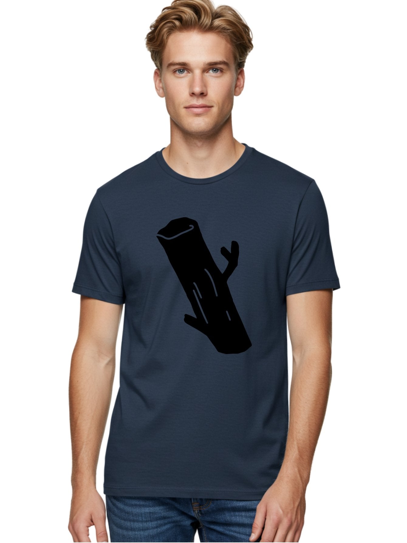 Cigar Men'S Graphic Tee, 100% Cotton, Comfortable Casual Summer Wear, Machine Washable, Tree Stump, Forest Floor, Natural Texture, Wooden Log, Branch Silhouette, Earthy Tones, Forest Scenery, Outdoor Environment -  Aaa587 10