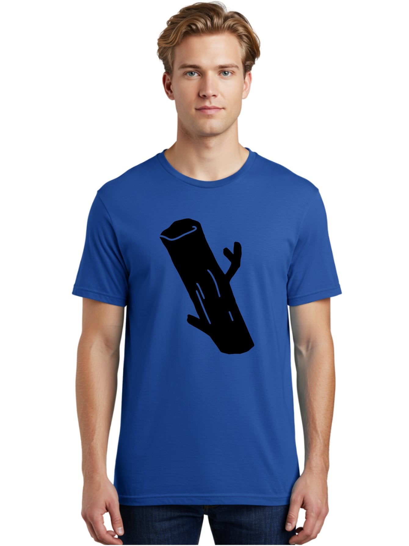 Cigar Men'S Graphic Tee, 100% Cotton, Comfortable Casual Summer Wear, Machine Washable, Tree Stump, Forest Floor, Natural Texture, Wooden Log, Branch Silhouette, Earthy Tones, Forest Scenery, Outdoor Environment -  Aaa587 4