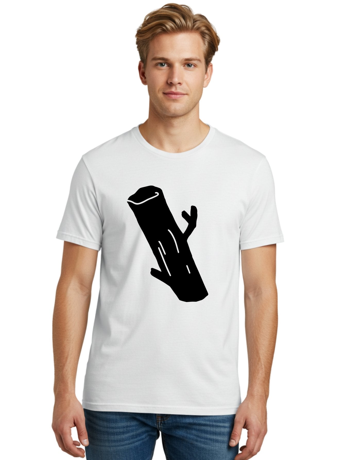 Cigar Men'S Graphic Tee, 100% Cotton, Comfortable Casual Summer Wear, Machine Washable, Tree Stump, Forest Floor, Natural Texture, Wooden Log, Branch Silhouette, Earthy Tones, Forest Scenery, Outdoor Environment -  Aaa587 22