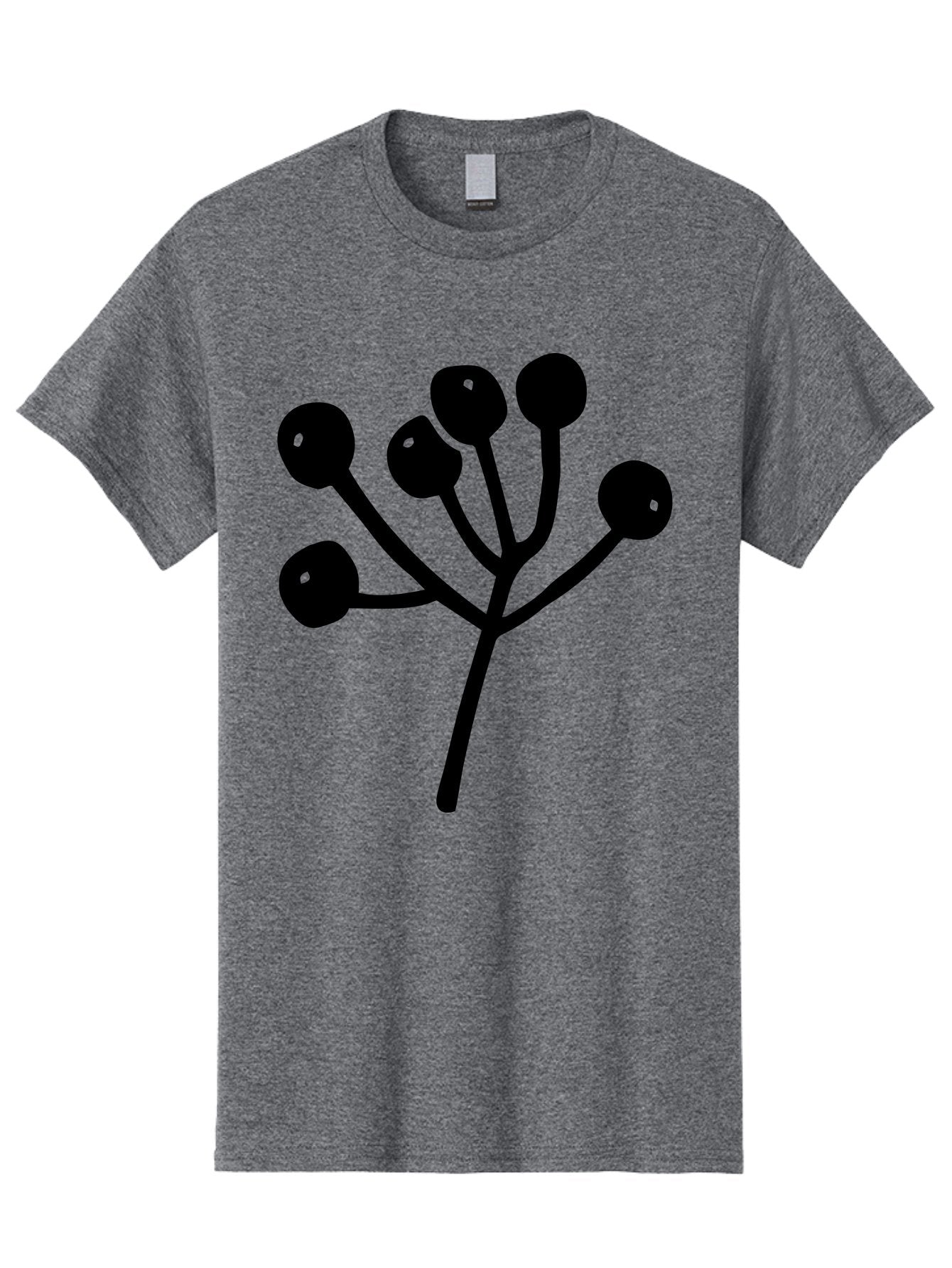 Flower Men'S Graphic Tee, 100% Cotton, Comfortable Casual Summer Wear, Machine Washable, Stylized Flower, Minimalist Design, Black Silhouette, Simple Shapes, Floral Motif, Modern Graphics, Abstract Art -  Aaa590 27