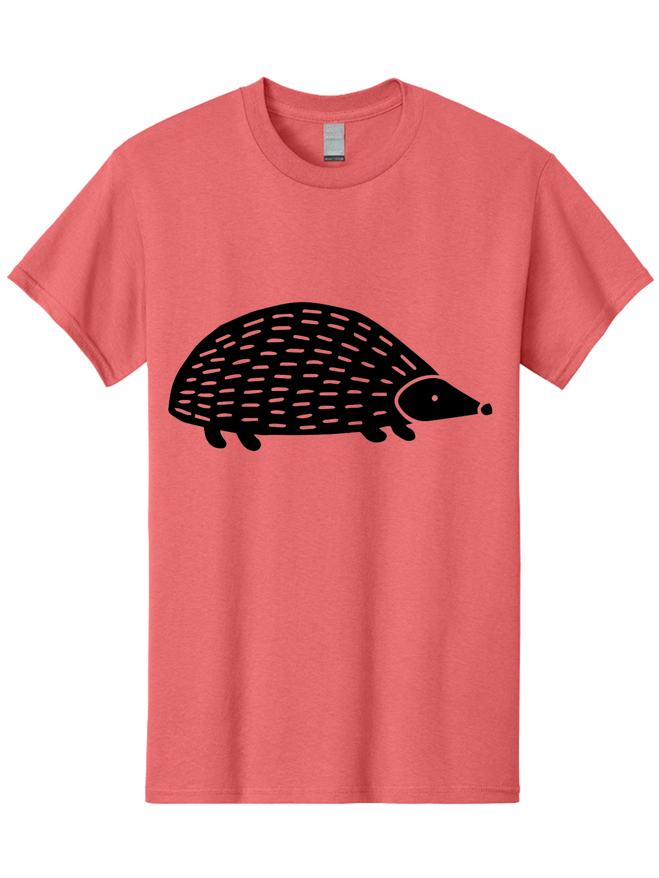 Hedgehog-1 Men'S Graphic Tee, 100% Cotton, Comfortable Casual Summer Wear, Machine Washable, Hedgehog Illustration, Minimalist Design, Simple Graphics, Cute Animal, Quills Texture, Cartoon Style, Wildlife Art, Prickly Creature, -  Aaa596 5