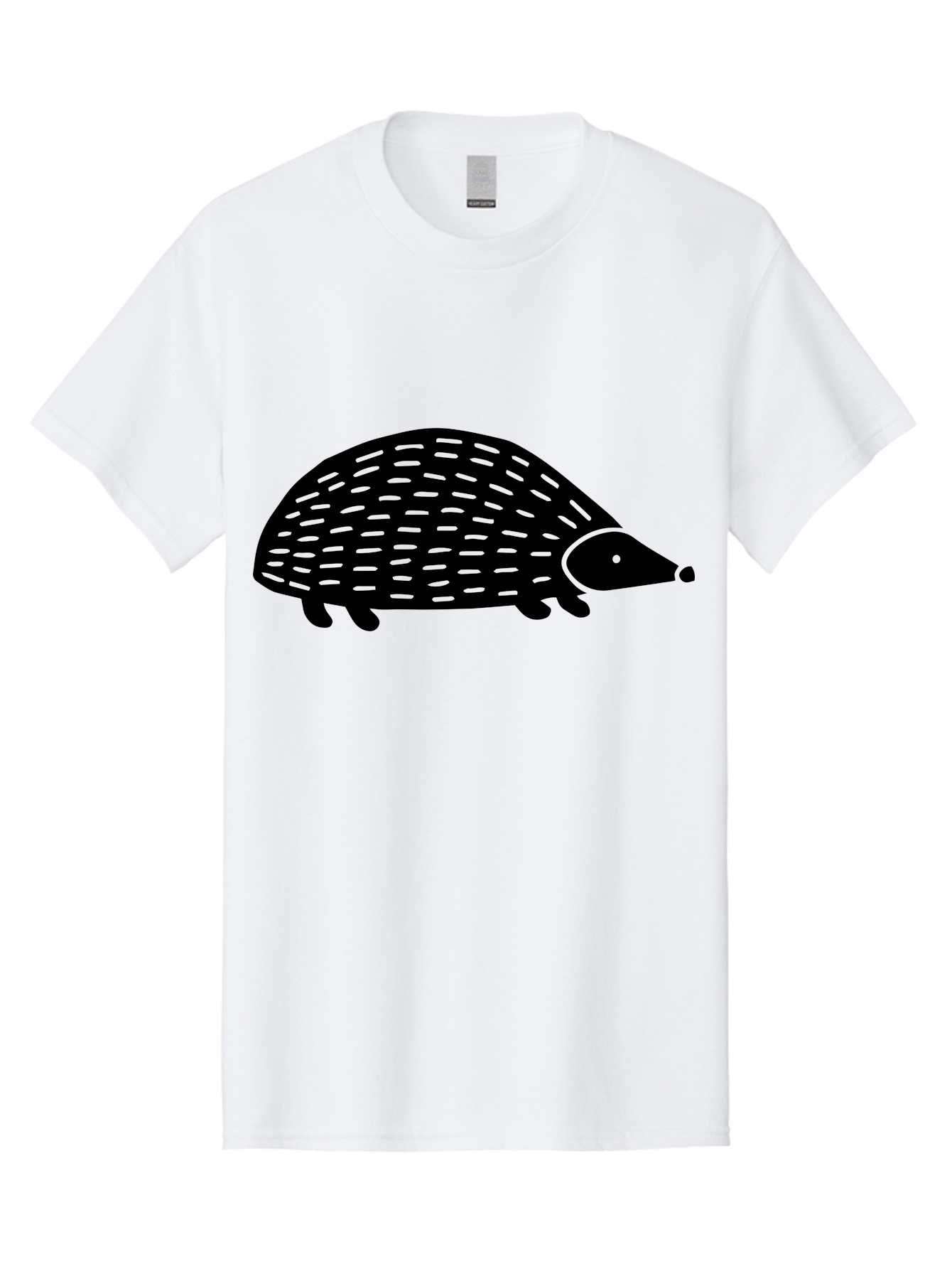 Hedgehog-1 Men'S Graphic Tee, 100% Cotton, Comfortable Casual Summer Wear, Machine Washable, Hedgehog Illustration, Minimalist Design, Simple Graphics, Cute Animal, Quills Texture, Cartoon Style, Wildlife Art, Prickly Creature, -  Aaa596 29