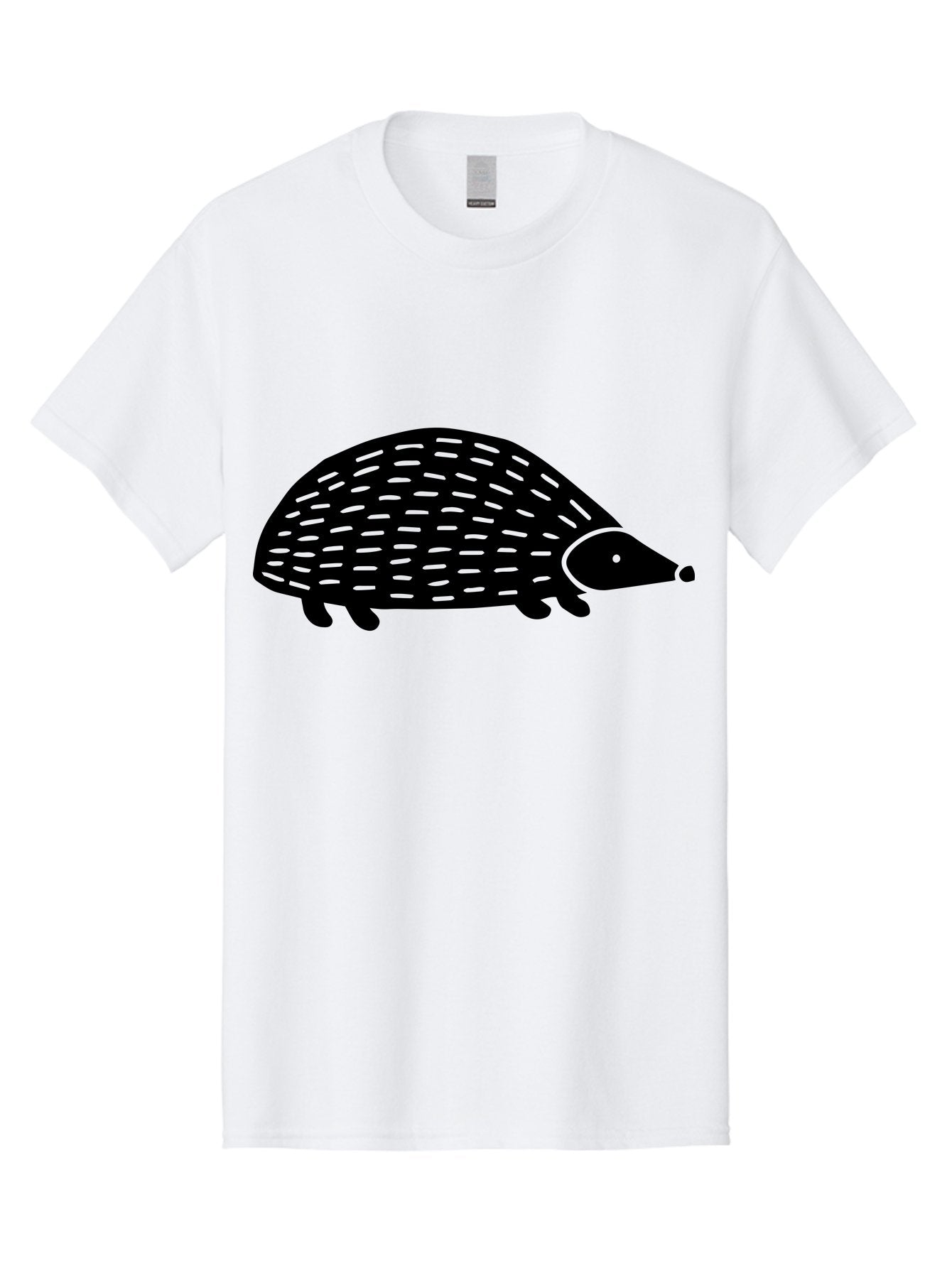Hedgehog-1 Men'S Graphic Tee, 100% Cotton, Comfortable Casual Summer Wear, Machine Washable, Hedgehog Illustration, Minimalist Design, Simple Graphics, Cute Animal, Quills Texture, Cartoon Style, Wildlife Art, Prickly Creature, -  Aaa596 9