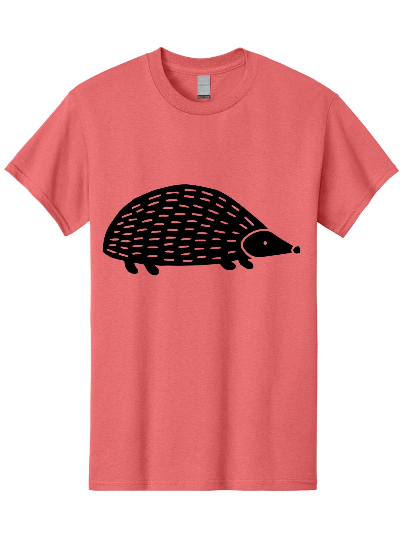 Hedgehog Men'S Graphic Tee, 100% Cotton, Comfortable Casual Summer Wear, Machine Washable, Hedgehog Silhouette, Simple Illustration, Minimalist Design, Cute Animal, Prickly Creature, Small Legs, Dotted Pattern, Bold Lines, Quirky Art -  Aaa597 29