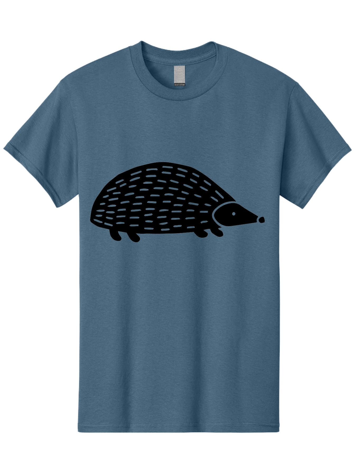 Hedgehog Men'S Graphic Tee, 100% Cotton, Comfortable Casual Summer Wear, Machine Washable, Hedgehog Silhouette, Simple Illustration, Minimalist Design, Cute Animal, Prickly Creature, Small Legs, Dotted Pattern, Bold Lines, Quirky Art -  Aaa597 11
