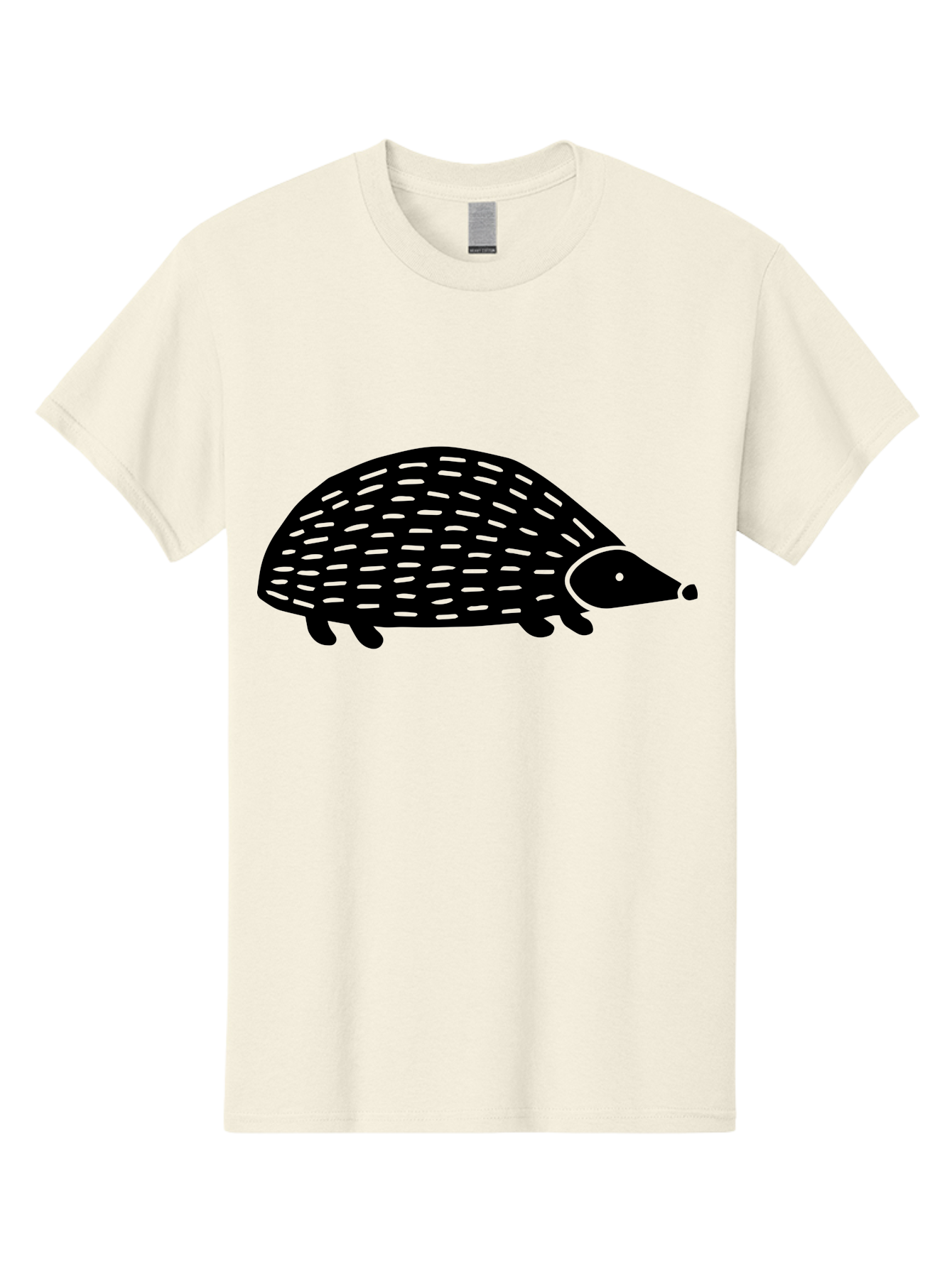 Hedgehog Men'S Graphic Tee, 100% Cotton, Comfortable Casual Summer Wear, Machine Washable, Hedgehog Silhouette, Simple Illustration, Minimalist Design, Cute Animal, Prickly Creature, Small Legs, Dotted Pattern, Bold Lines, Quirky Art -  Aaa597 17