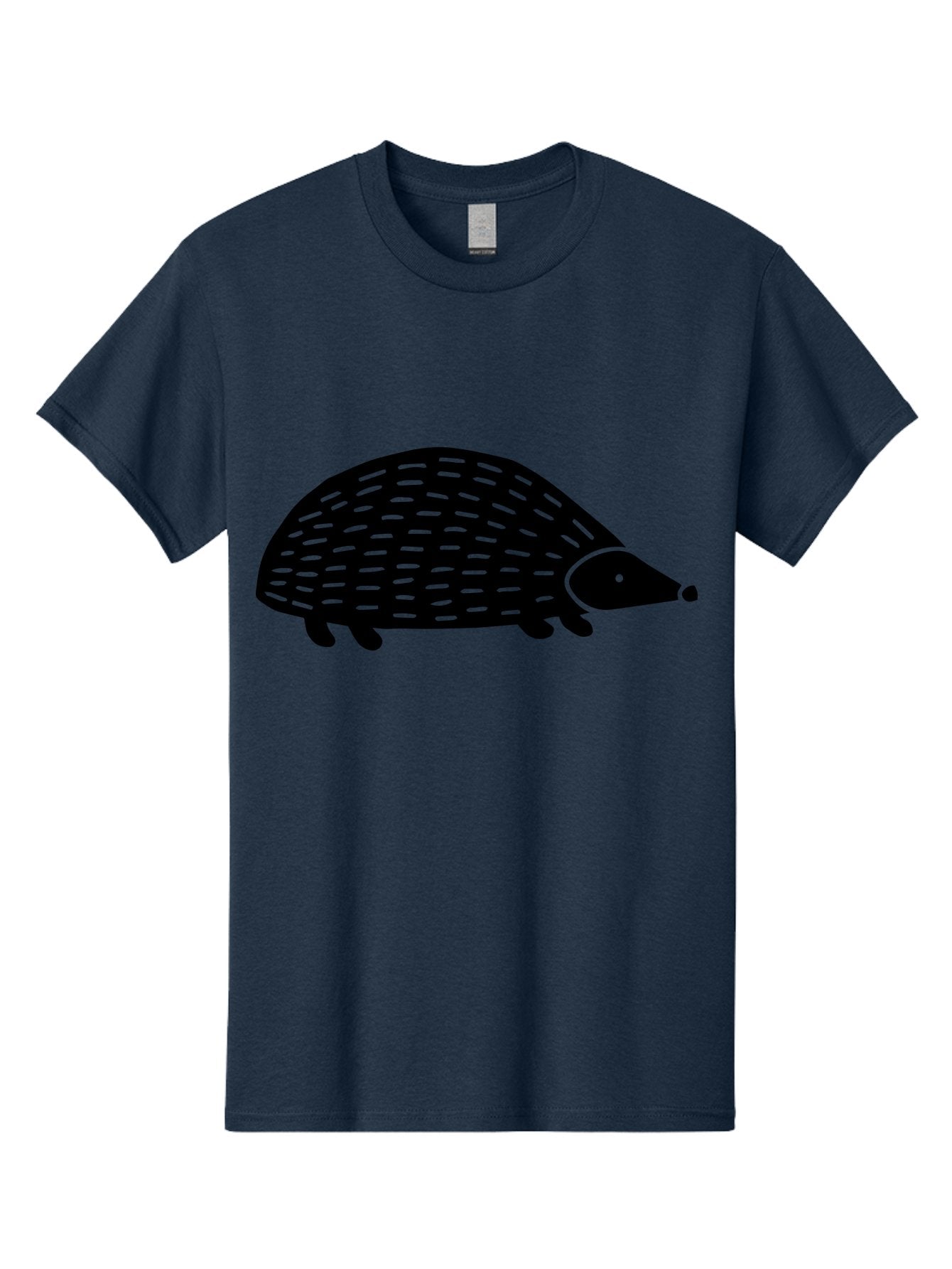 Hedgehog Men'S Graphic Tee, 100% Cotton, Comfortable Casual Summer Wear, Machine Washable, Hedgehog Silhouette, Simple Illustration, Minimalist Design, Cute Animal, Prickly Creature, Small Legs, Dotted Pattern, Bold Lines, Quirky Art -  Aaa597 27