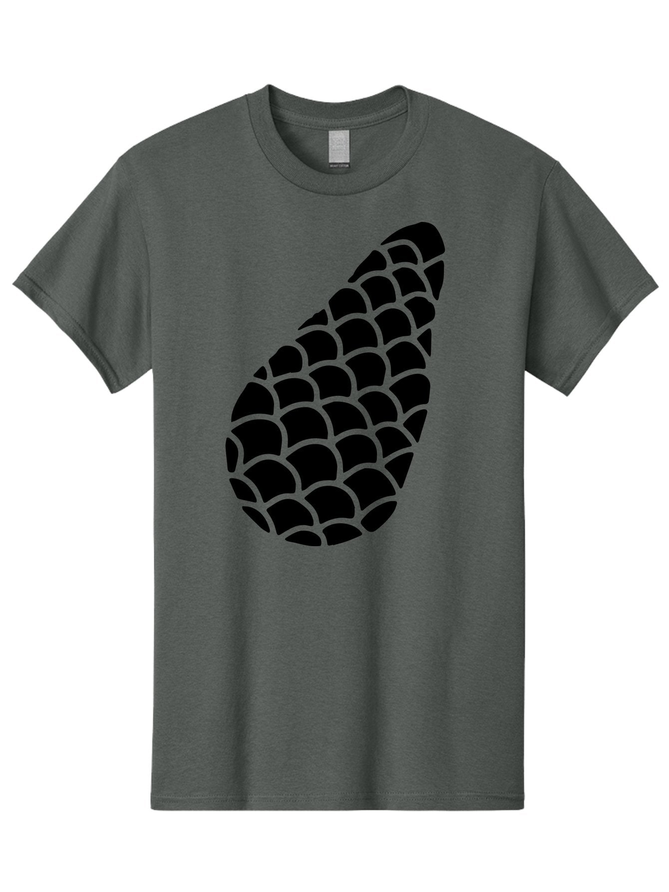 Hops-Cone Men'S Graphic Tee, 100% Cotton, Comfortable Casual Summer Wear, Machine Washable, Hops Silhouette, Beer Ingredient, Brewing Process, Black And Green Design, Abstract Pattern, Craft Beer, Unique Texture, Simple Graphic -  Aaa598 25