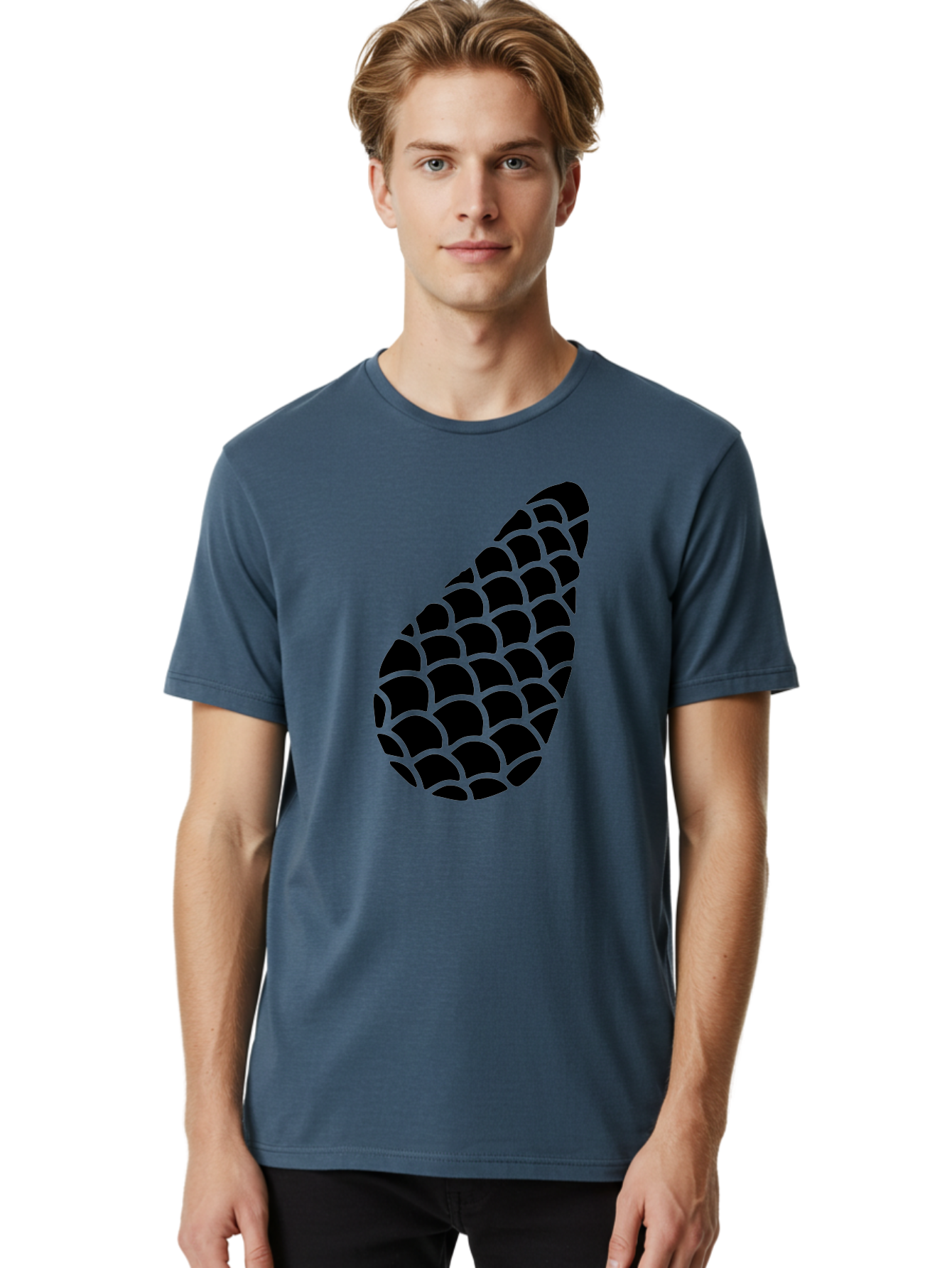 Hops-Cone Men'S Graphic Tee, 100% Cotton, Comfortable Casual Summer Wear, Machine Washable, Hops Silhouette, Beer Ingredient, Brewing Process, Black And Green Design, Abstract Pattern, Craft Beer, Unique Texture, Simple Graphic -  Aaa598 12
