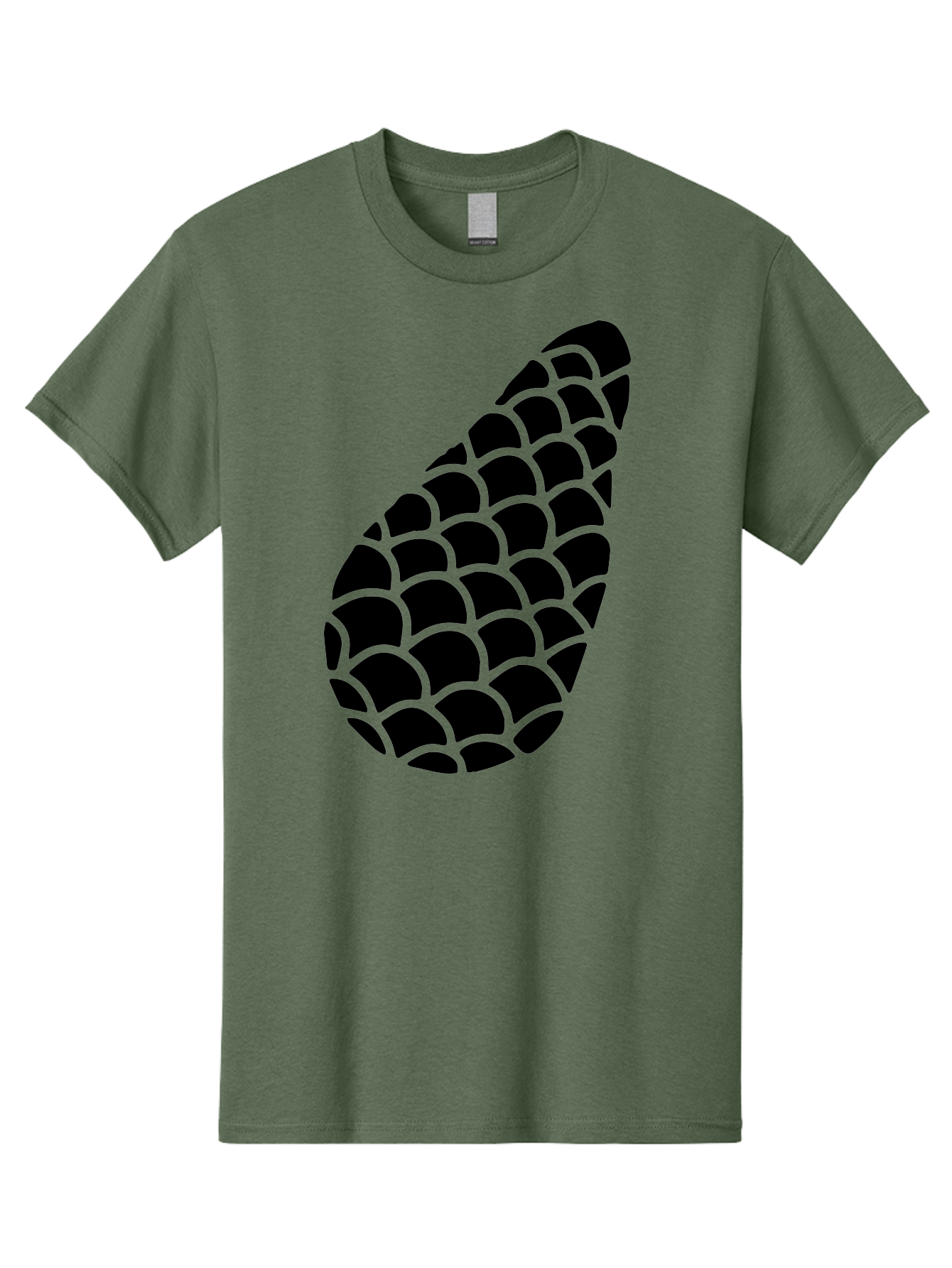 Hops-Cone Men'S Graphic Tee, 100% Cotton, Comfortable Casual Summer Wear, Machine Washable, Hops Silhouette, Beer Ingredient, Brewing Process, Black And Green Design, Abstract Pattern, Craft Beer, Unique Texture, Simple Graphic -  Aaa598 15