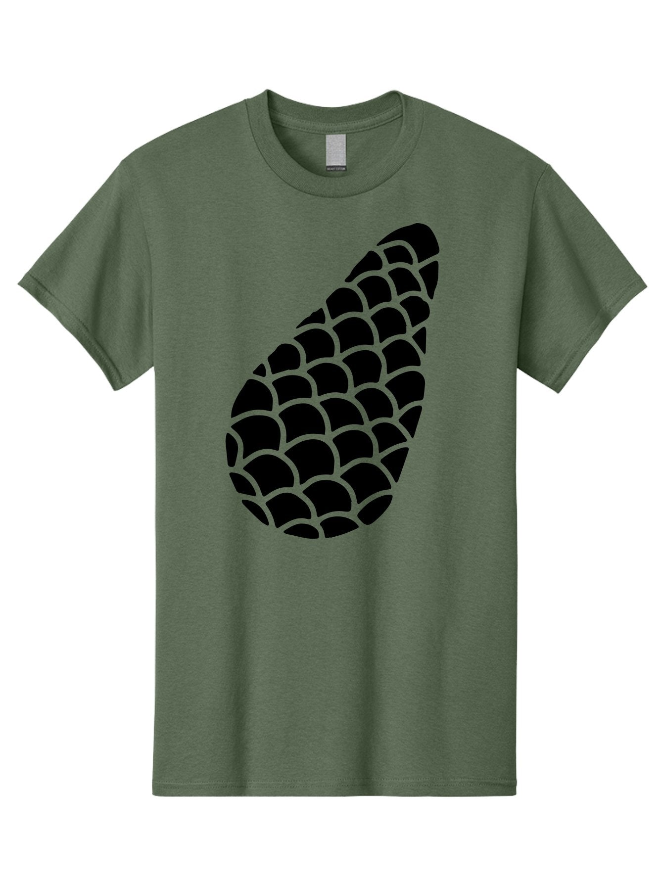 Hops-Cone Men'S Graphic Tee, 100% Cotton, Comfortable Casual Summer Wear, Machine Washable, Hops Silhouette, Beer Ingredient, Brewing Process, Black And Green Design, Abstract Pattern, Craft Beer, Unique Texture, Simple Graphic -  Aaa598 17