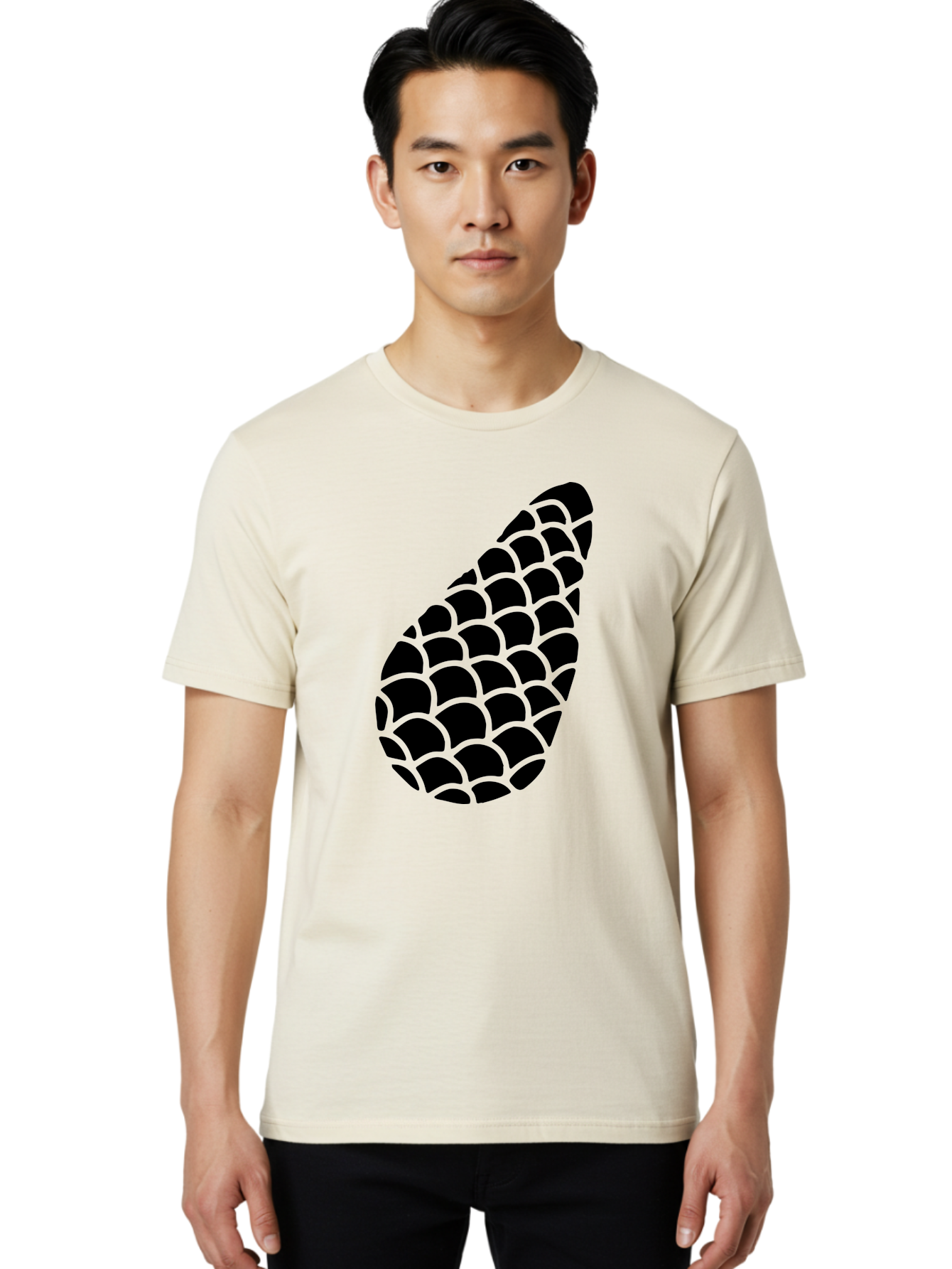 Hops-Cone Men'S Graphic Tee, 100% Cotton, Comfortable Casual Summer Wear, Machine Washable, Hops Silhouette, Beer Ingredient, Brewing Process, Black And Green Design, Abstract Pattern, Craft Beer, Unique Texture, Simple Graphic -  Aaa598 18
