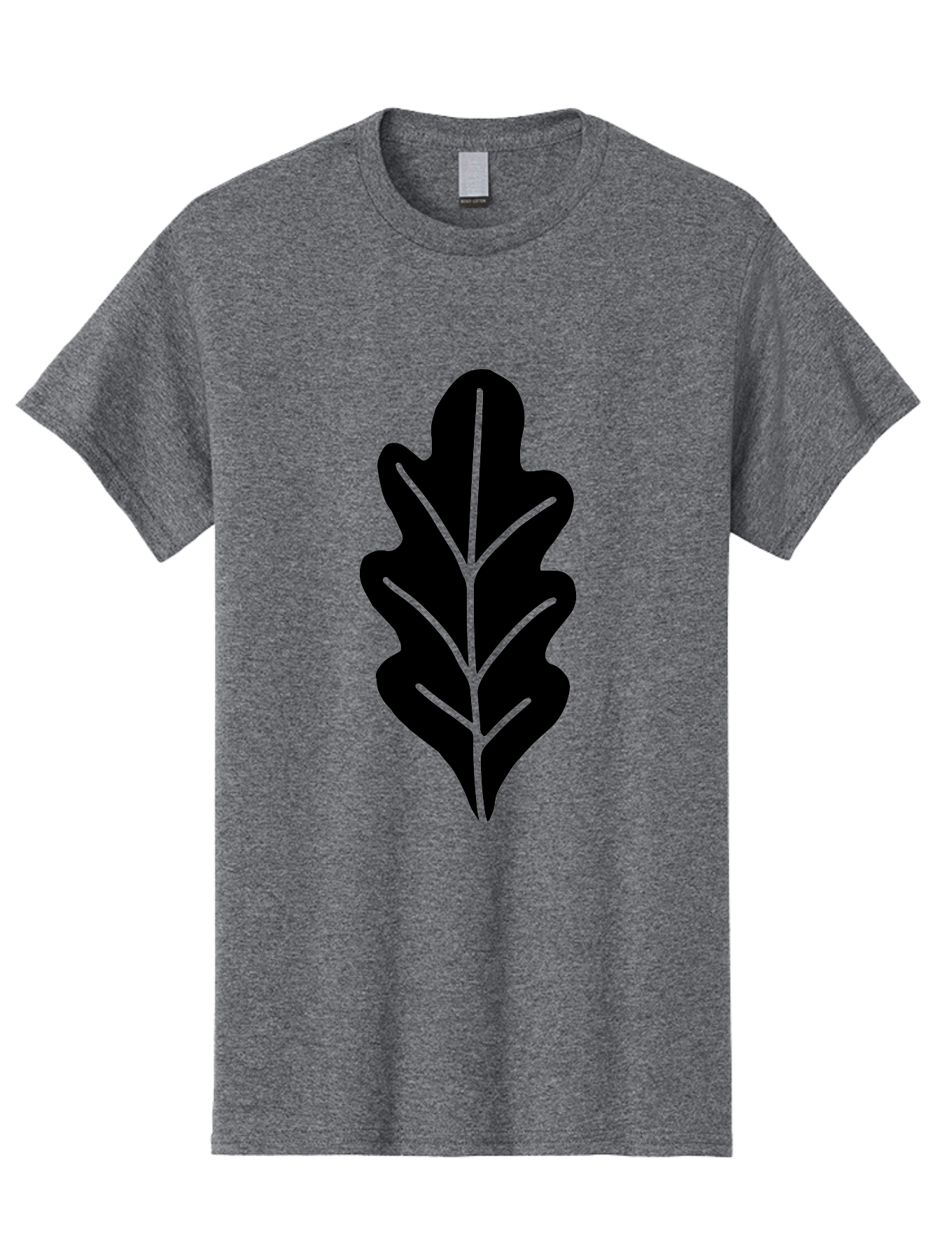 Leaf-Silhouette Men'S Graphic Tee, 100% Cotton, Comfortable Casual Summer Wear, Machine Washable, Leaf Silhouette, Foliage Icon, Simple Leaf Design, Nature-Inspired Graphic, Black Leaf Shape, Neon Green Veins, Minimalist Illustration, -  Aaa601 9