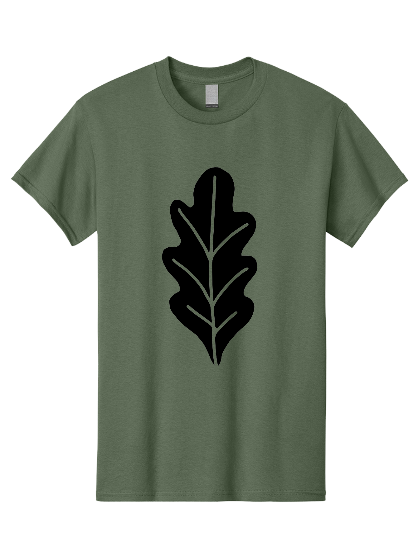 Leaf-Silhouette Men'S Graphic Tee, 100% Cotton, Comfortable Casual Summer Wear, Machine Washable, Leaf Silhouette, Foliage Icon, Simple Leaf Design, Nature-Inspired Graphic, Black Leaf Shape, Neon Green Veins, Minimalist Illustration, -  Aaa601 15
