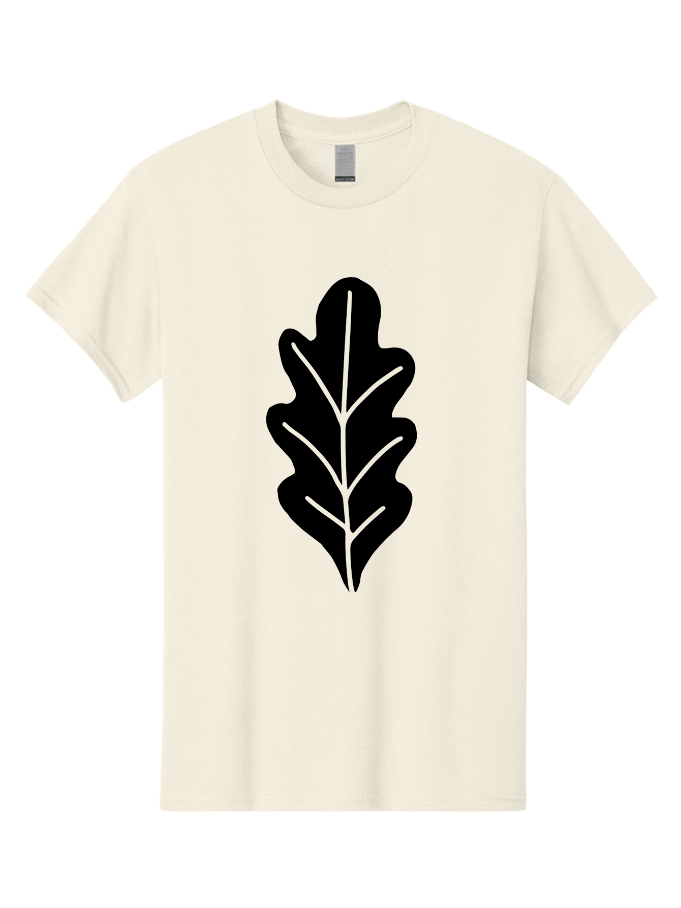 Leaf-Silhouette Men'S Graphic Tee, 100% Cotton, Comfortable Casual Summer Wear, Machine Washable, Leaf Silhouette, Foliage Icon, Simple Leaf Design, Nature-Inspired Graphic, Black Leaf Shape, Neon Green Veins, Minimalist Illustration, -  Aaa601 17