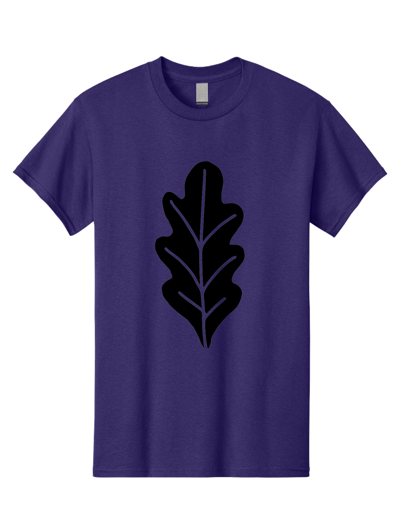 Leaf-Silhouette Men'S Graphic Tee, 100% Cotton, Comfortable Casual Summer Wear, Machine Washable, Leaf Silhouette, Foliage Icon, Simple Leaf Design, Nature-Inspired Graphic, Black Leaf Shape, Neon Green Veins, Minimalist Illustration, -  Aaa601 21