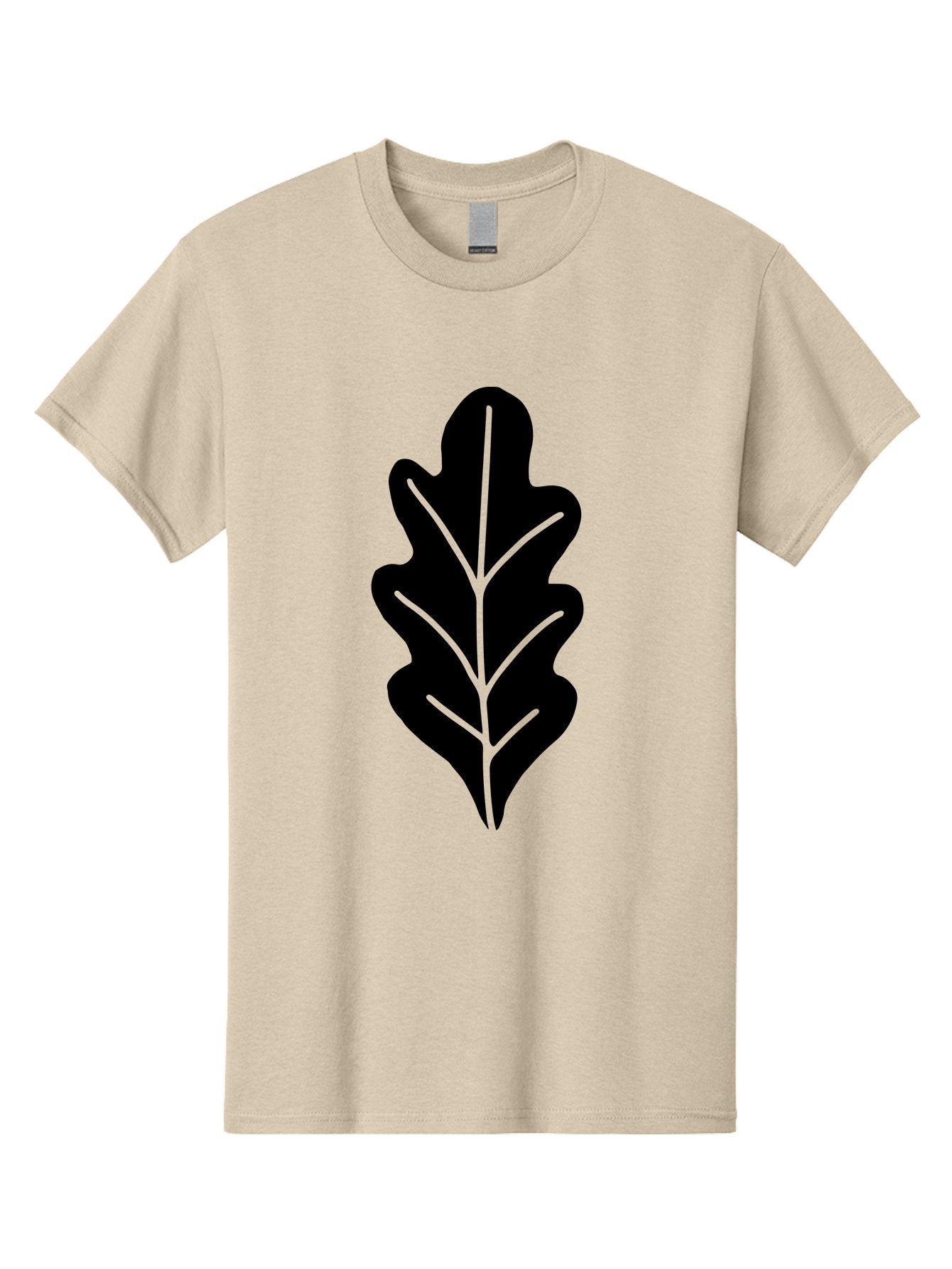 Leaf-Silhouette Men'S Graphic Tee, 100% Cotton, Comfortable Casual Summer Wear, Machine Washable, Leaf Silhouette, Foliage Icon, Simple Leaf Design, Nature-Inspired Graphic, Black Leaf Shape, Neon Green Veins, Minimalist Illustration, -  Aaa601 13