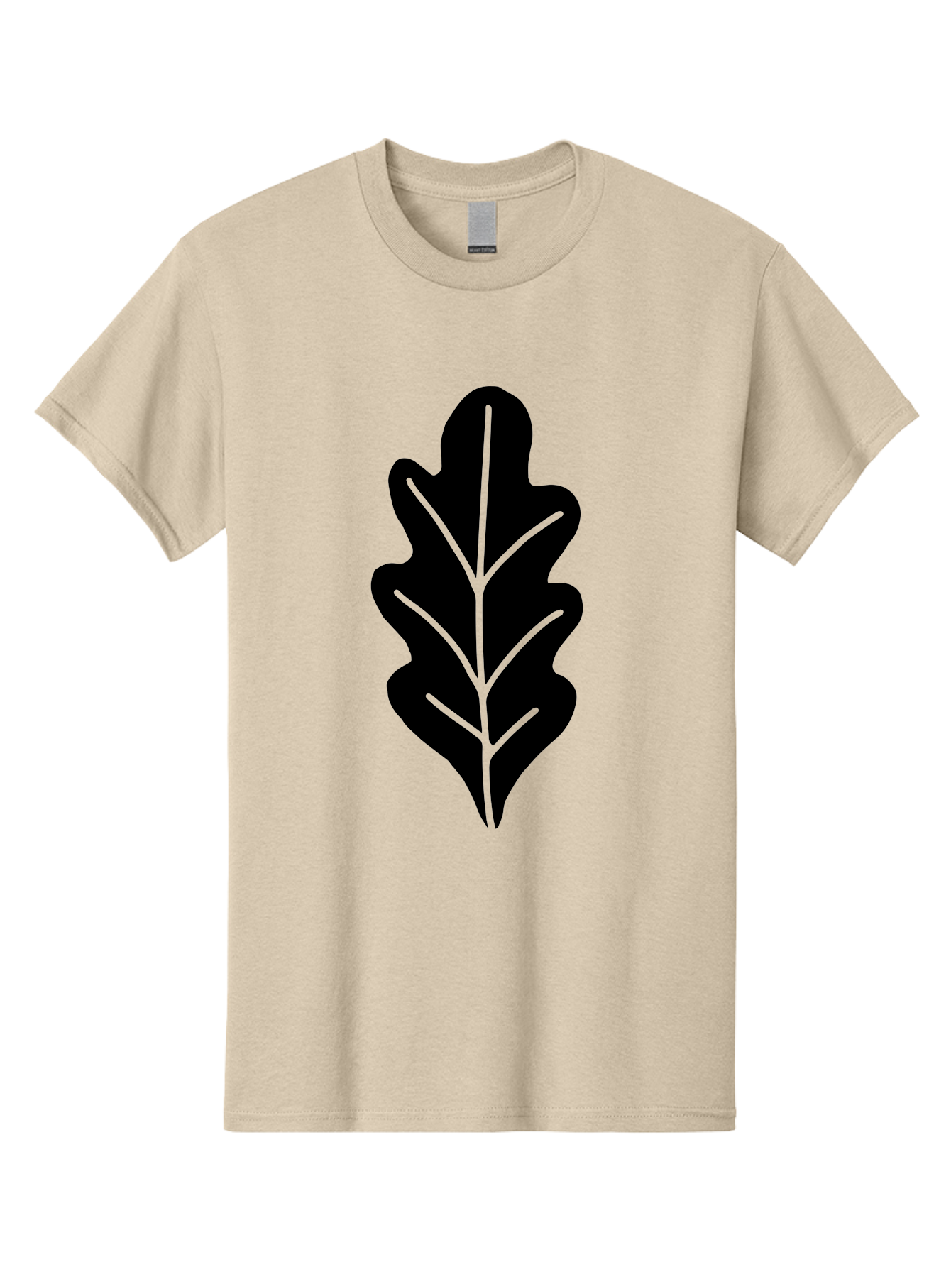 Leaf-Silhouette Men'S Graphic Tee, 100% Cotton, Comfortable Casual Summer Wear, Machine Washable, Leaf Silhouette, Foliage Icon, Simple Leaf Design, Nature-Inspired Graphic, Black Leaf Shape, Neon Green Veins, Minimalist Illustration, -  Aaa601 27