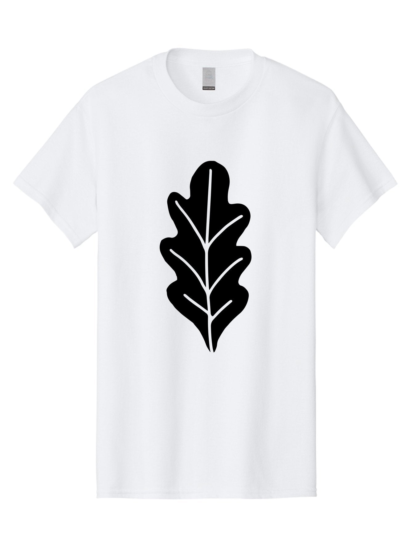 Leaf-Silhouette Men'S Graphic Tee, 100% Cotton, Comfortable Casual Summer Wear, Machine Washable, Leaf Silhouette, Foliage Icon, Simple Leaf Design, Nature-Inspired Graphic, Black Leaf Shape, Neon Green Veins, Minimalist Illustration, -  Aaa601 12