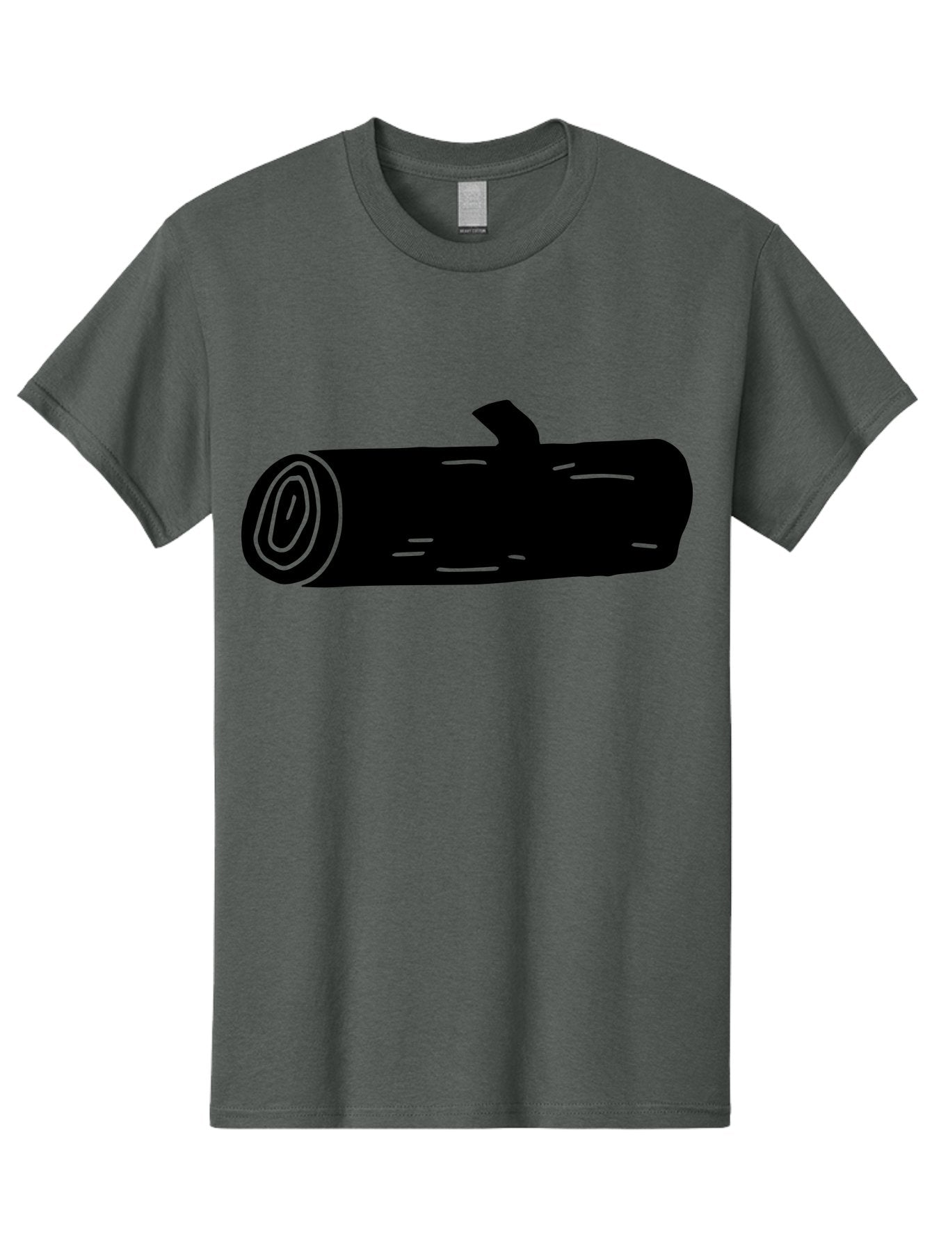 Log Men'S Graphic Tee, 100% Cotton, Comfortable Casual Summer Wear, Machine Washable, Log With Branch, Wooden Texture, Forest Log, Tree Trunk, Rustic Wood, Natural Material, Simple Illustration -  Aaa603 9