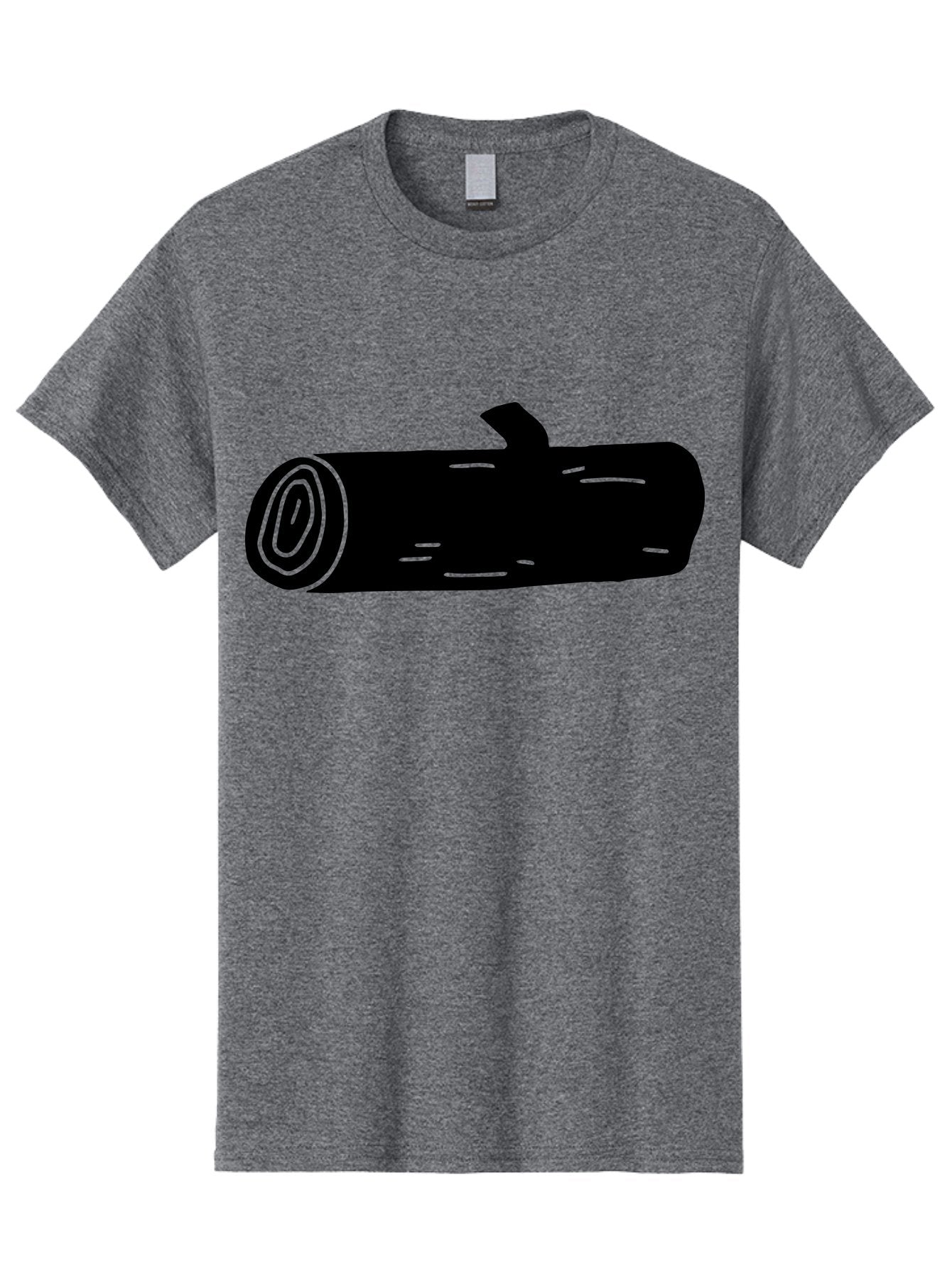 Log Men'S Graphic Tee, 100% Cotton, Comfortable Casual Summer Wear, Machine Washable, Log With Branch, Wooden Texture, Forest Log, Tree Trunk, Rustic Wood, Natural Material, Simple Illustration -  Aaa603 10