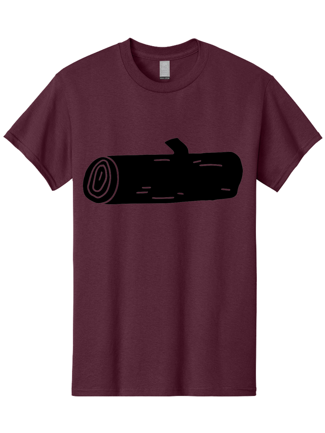 Log Men'S Graphic Tee, 100% Cotton, Comfortable Casual Summer Wear, Machine Washable, Log With Branch, Wooden Texture, Forest Log, Tree Trunk, Rustic Wood, Natural Material, Simple Illustration -  Aaa603 13