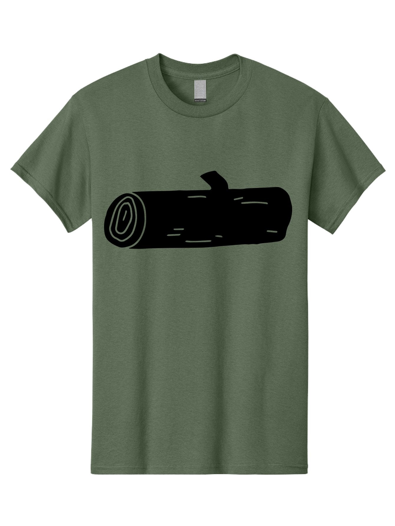 Log Men'S Graphic Tee, 100% Cotton, Comfortable Casual Summer Wear, Machine Washable, Log With Branch, Wooden Texture, Forest Log, Tree Trunk, Rustic Wood, Natural Material, Simple Illustration -  Aaa603 15