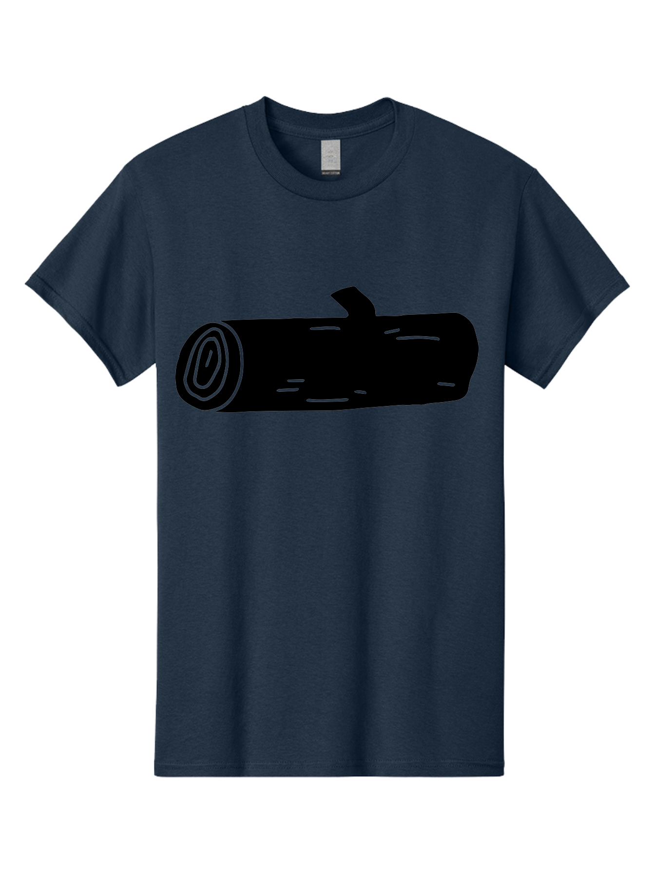 Log Men'S Graphic Tee, 100% Cotton, Comfortable Casual Summer Wear, Machine Washable, Log With Branch, Wooden Texture, Forest Log, Tree Trunk, Rustic Wood, Natural Material, Simple Illustration -  Aaa603 19