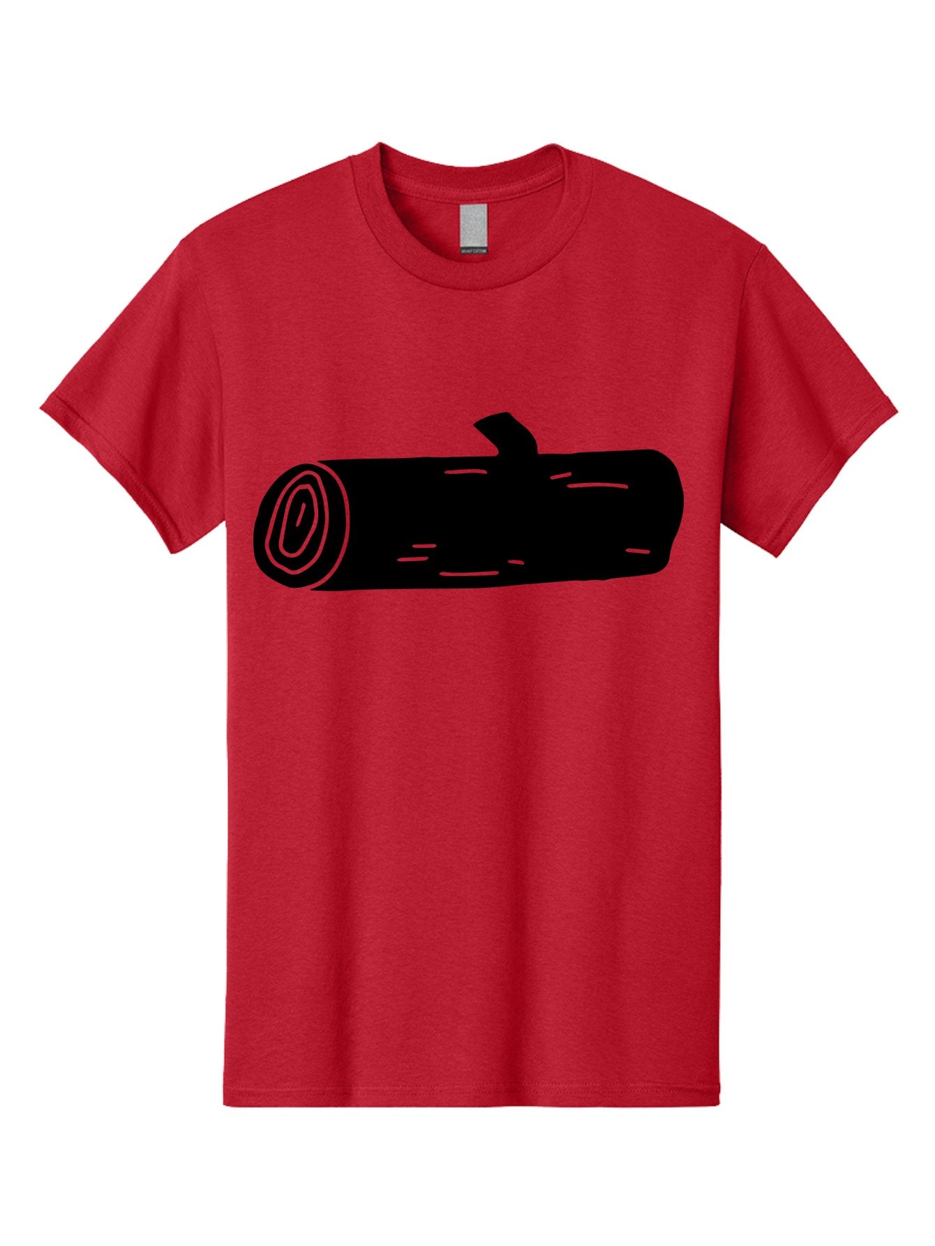 Log Men'S Graphic Tee, 100% Cotton, Comfortable Casual Summer Wear, Machine Washable, Log With Branch, Wooden Texture, Forest Log, Tree Trunk, Rustic Wood, Natural Material, Simple Illustration -  Aaa603 13