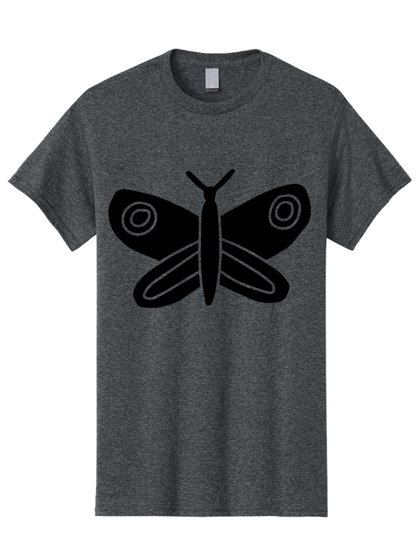 Luna-Moth Men'S Graphic Tee, 100% Cotton, Comfortable Casual Summer Wear, Machine Washable, Simple Moth Design, Minimalist Art, Black Silhouette, Green Outline, Stylized Insect, Modern Graphic, Wing Pattern, Nature Inspiration -  Aaa604 7