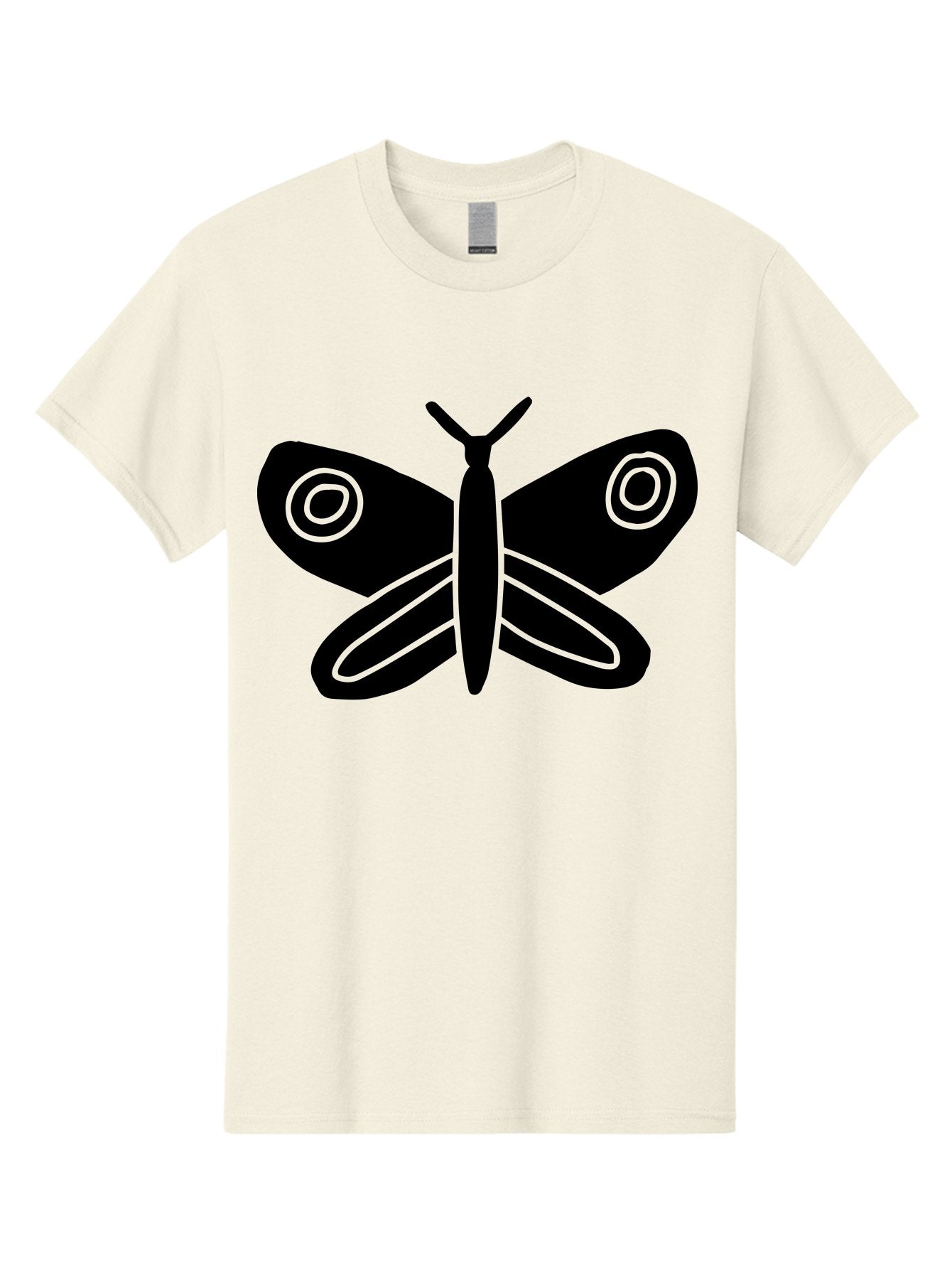 Luna-Moth Men'S Graphic Tee, 100% Cotton, Comfortable Casual Summer Wear, Machine Washable, Simple Moth Design, Minimalist Art, Black Silhouette, Green Outline, Stylized Insect, Modern Graphic, Wing Pattern, Nature Inspiration -  Aaa604 12