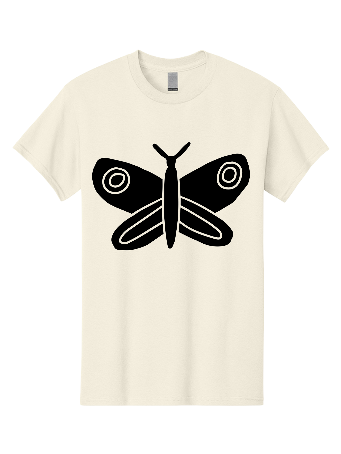 Luna-Moth Men'S Graphic Tee, 100% Cotton, Comfortable Casual Summer Wear, Machine Washable, Simple Moth Design, Minimalist Art, Black Silhouette, Green Outline, Stylized Insect, Modern Graphic, Wing Pattern, Nature Inspiration -  Aaa604 17