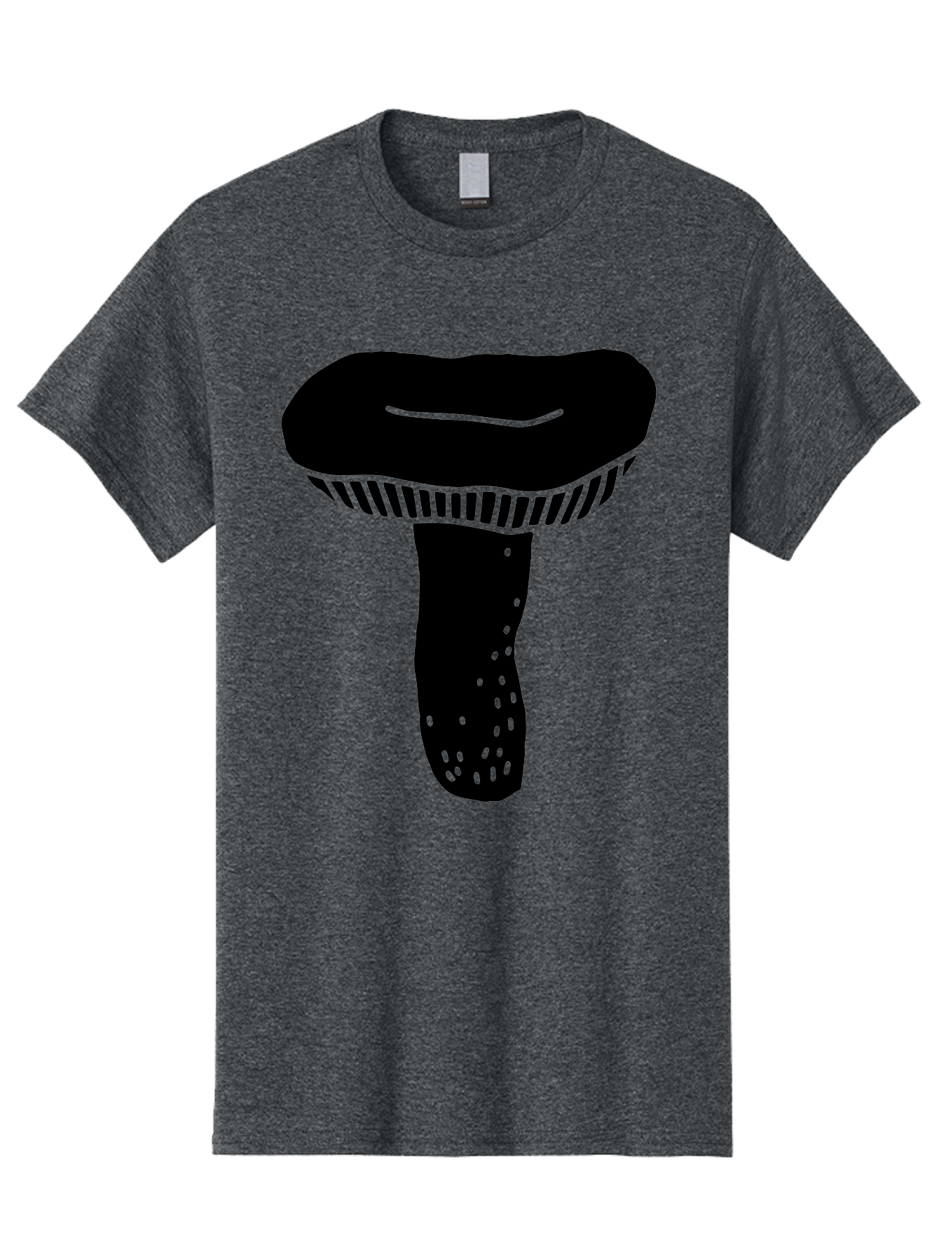 Mushroom Men'S Graphic Tee, 100% Cotton, Comfortable Casual Summer Wear, Machine Washable, Black Mushroom, Simple Design, Minimalist Art, Fungal Illustration, Stylized Fungus, Green Accents, Abstract Shape, Modern Graphics, -  Aaa608 7