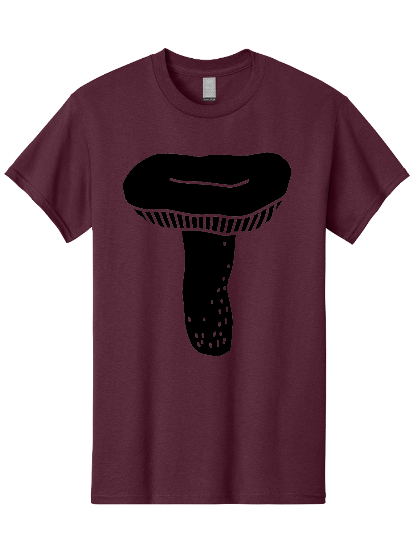 Mushroom Men'S Graphic Tee, 100% Cotton, Comfortable Casual Summer Wear, Machine Washable, Black Mushroom, Simple Design, Minimalist Art, Fungal Illustration, Stylized Fungus, Green Accents, Abstract Shape, Modern Graphics, -  Aaa608 13