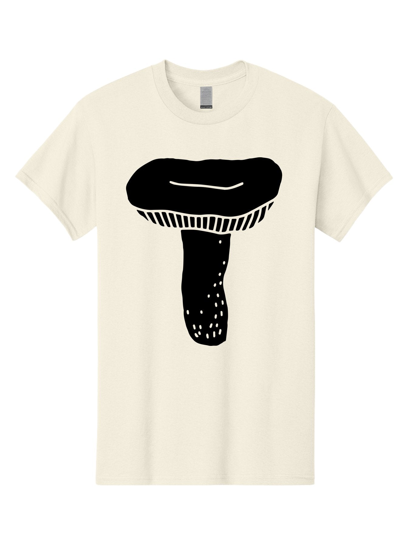 Mushroom Men'S Graphic Tee, 100% Cotton, Comfortable Casual Summer Wear, Machine Washable, Black Mushroom, Simple Design, Minimalist Art, Fungal Illustration, Stylized Fungus, Green Accents, Abstract Shape, Modern Graphics, -  Aaa608 9