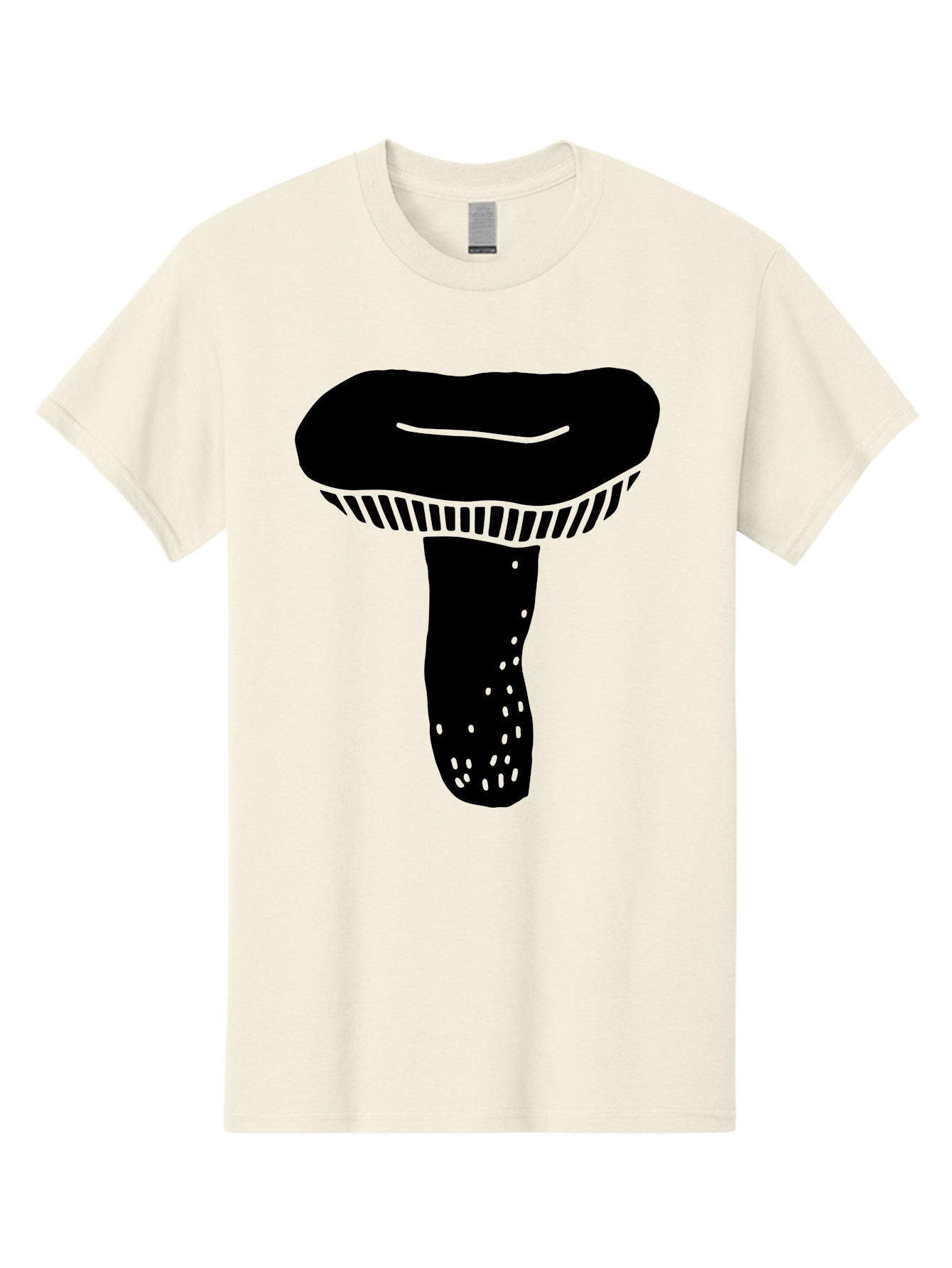 Mushroom Men'S Graphic Tee, 100% Cotton, Comfortable Casual Summer Wear, Machine Washable, Black Mushroom, Simple Design, Minimalist Art, Fungal Illustration, Stylized Fungus, Green Accents, Abstract Shape, Modern Graphics, -  Aaa608 17