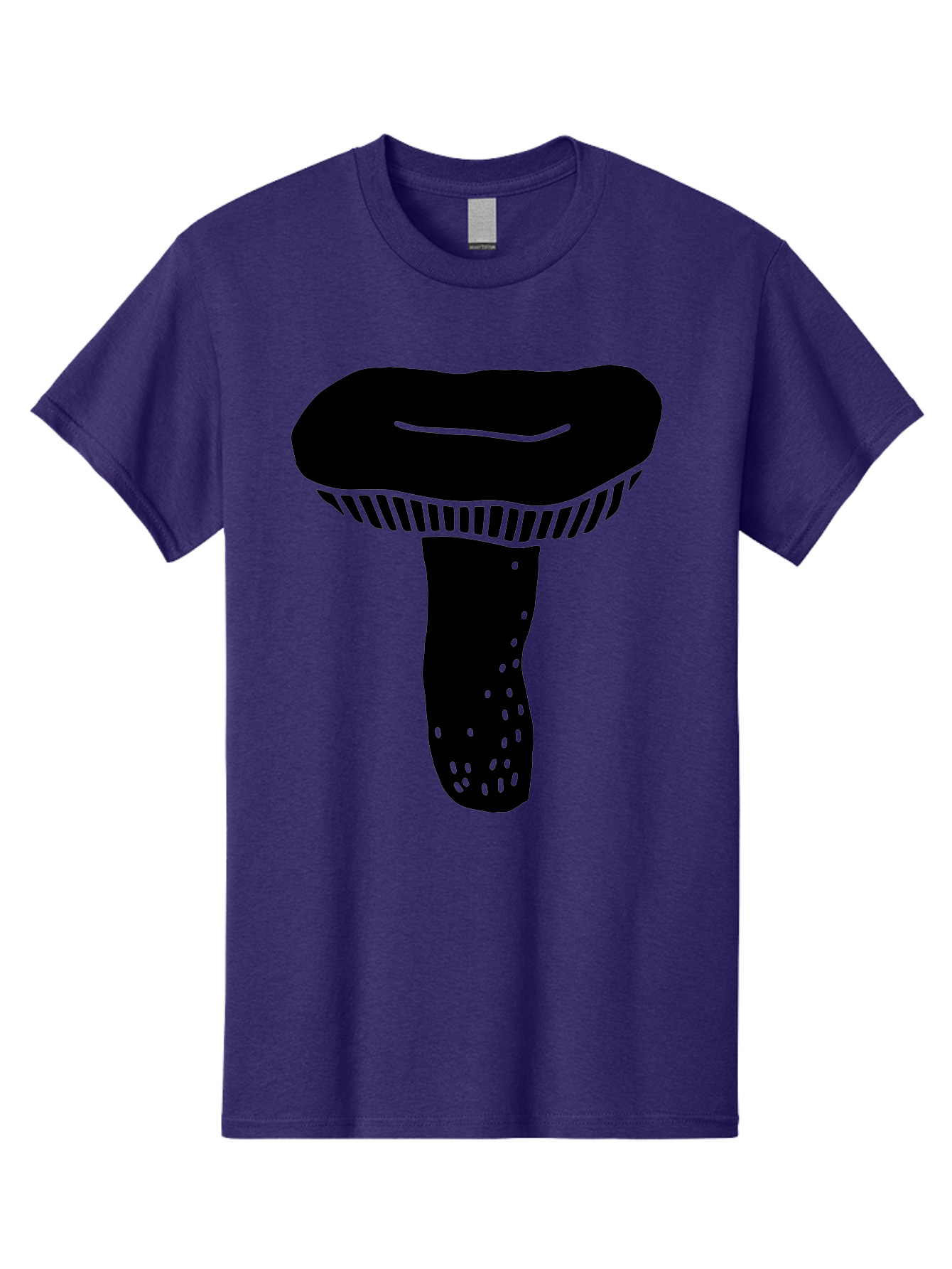 Mushroom Men'S Graphic Tee, 100% Cotton, Comfortable Casual Summer Wear, Machine Washable, Black Mushroom, Simple Design, Minimalist Art, Fungal Illustration, Stylized Fungus, Green Accents, Abstract Shape, Modern Graphics, -  Aaa608 21