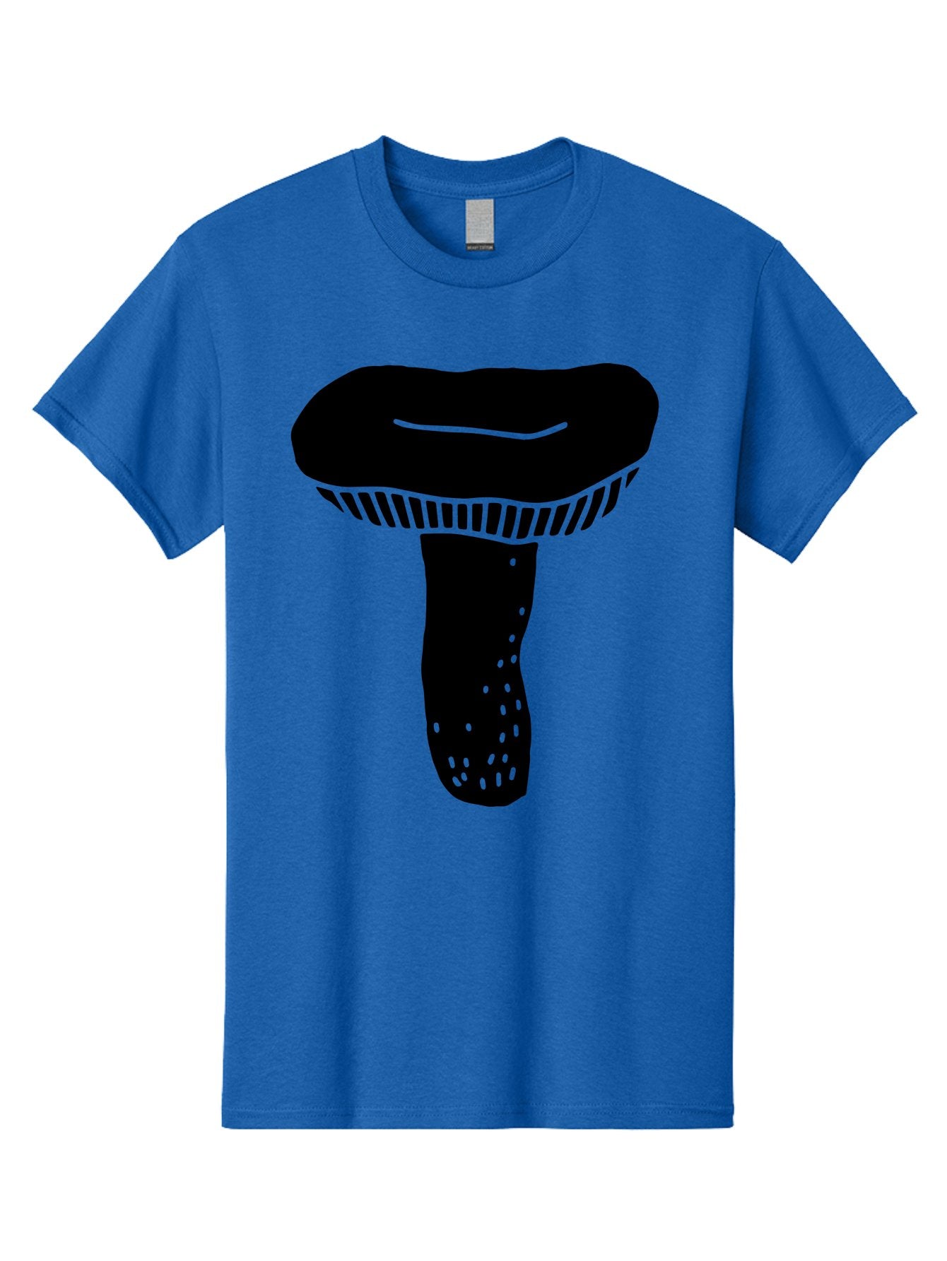 Mushroom Men'S Graphic Tee, 100% Cotton, Comfortable Casual Summer Wear, Machine Washable, Black Mushroom, Simple Design, Minimalist Art, Fungal Illustration, Stylized Fungus, Green Accents, Abstract Shape, Modern Graphics, -  Aaa608 6