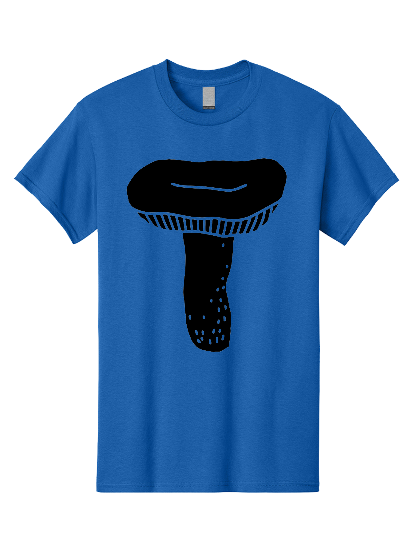 Mushroom Men'S Graphic Tee, 100% Cotton, Comfortable Casual Summer Wear, Machine Washable, Black Mushroom, Simple Design, Minimalist Art, Fungal Illustration, Stylized Fungus, Green Accents, Abstract Shape, Modern Graphics, -  Aaa608 25