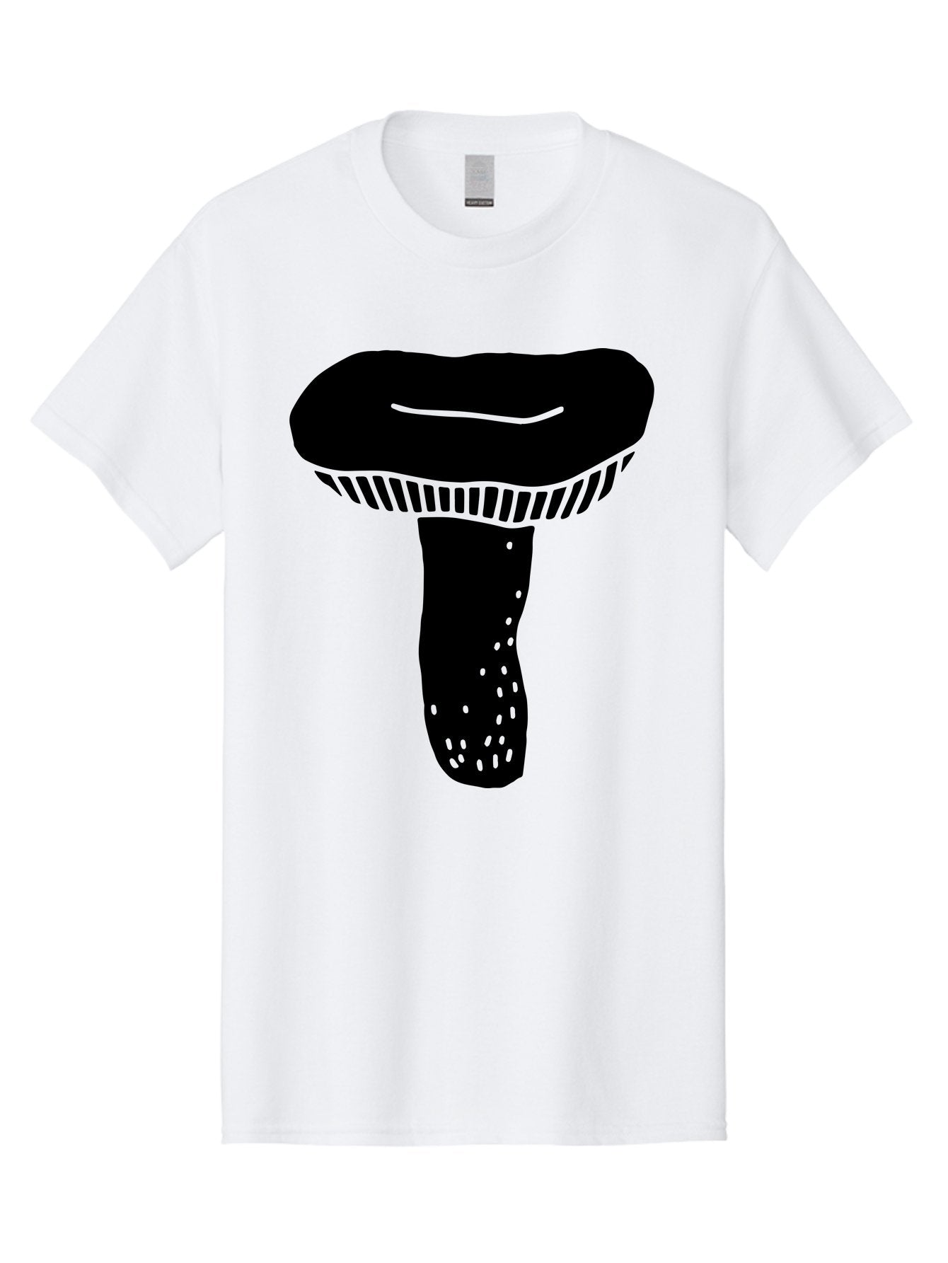 Mushroom Men'S Graphic Tee, 100% Cotton, Comfortable Casual Summer Wear, Machine Washable, Black Mushroom, Simple Design, Minimalist Art, Fungal Illustration, Stylized Fungus, Green Accents, Abstract Shape, Modern Graphics, -  Aaa608 7
