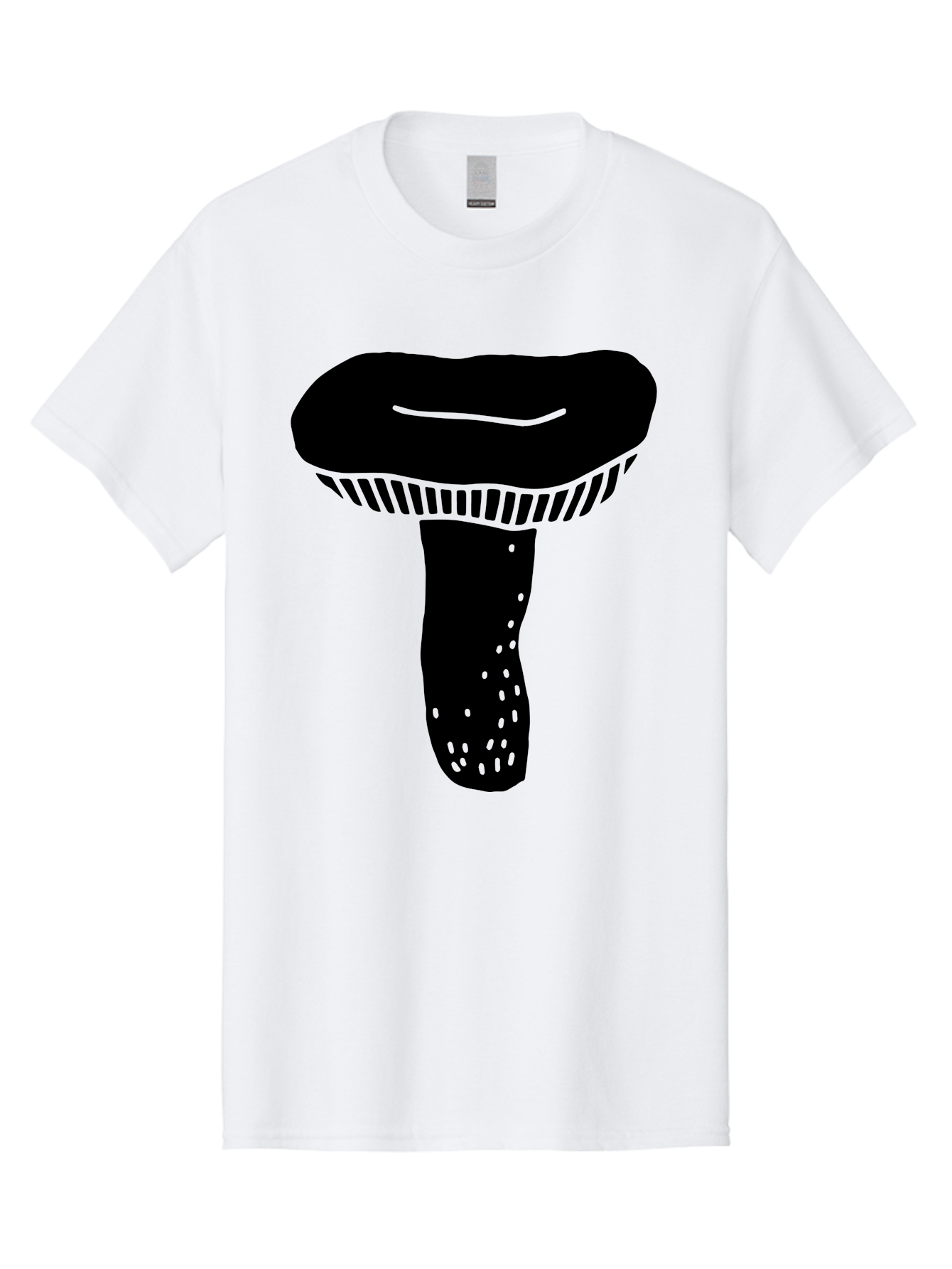 Mushroom Men'S Graphic Tee, 100% Cotton, Comfortable Casual Summer Wear, Machine Washable, Black Mushroom, Simple Design, Minimalist Art, Fungal Illustration, Stylized Fungus, Green Accents, Abstract Shape, Modern Graphics, -  Aaa608 29