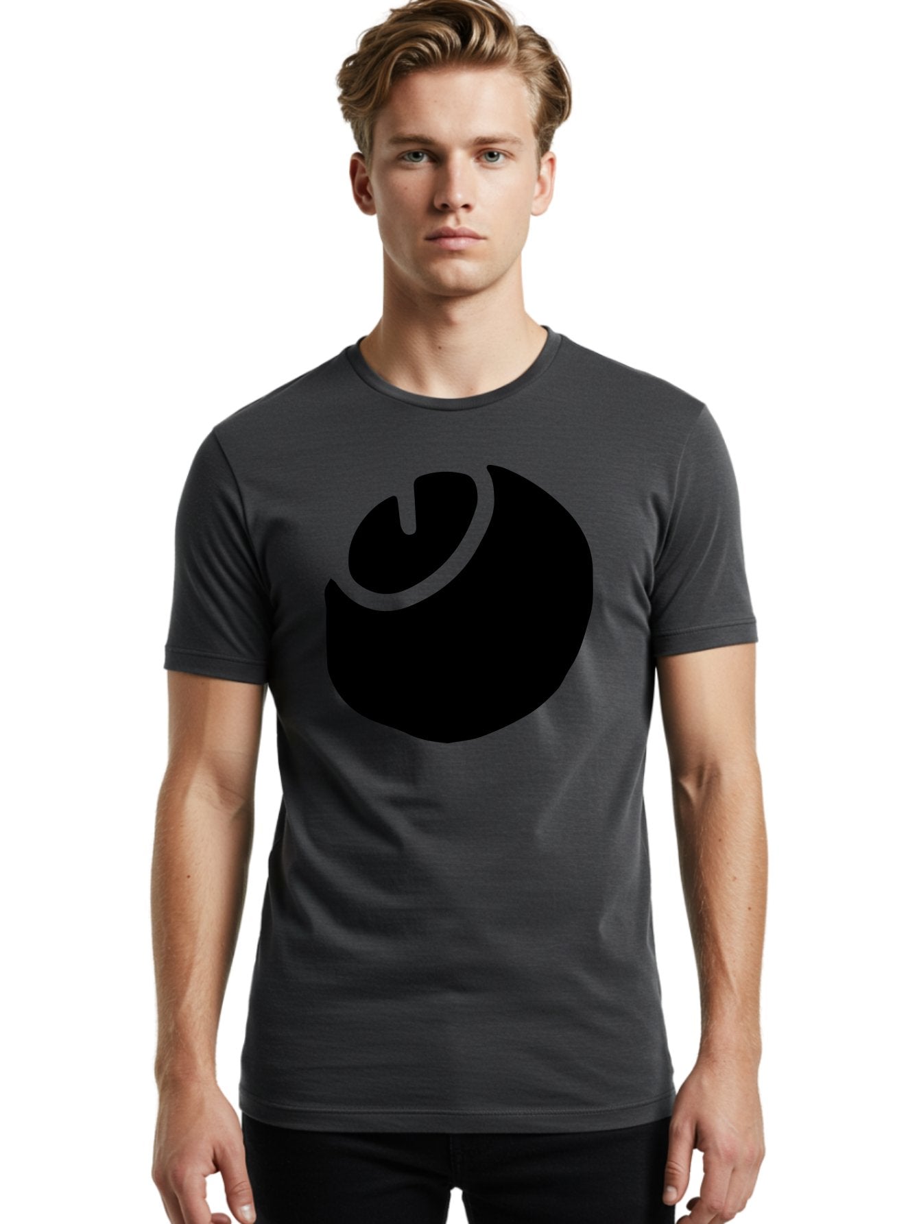 Steam-Logo Men'S Graphic Tee, 100% Cotton, Comfortable Casual Summer Wear, Machine Washable, Abstract Black Shape, Neon Green Outline, Modern Design, Futuristic Art, Bold Graphics, Minimalist Style, Creative Visuals -  Aaa611 20