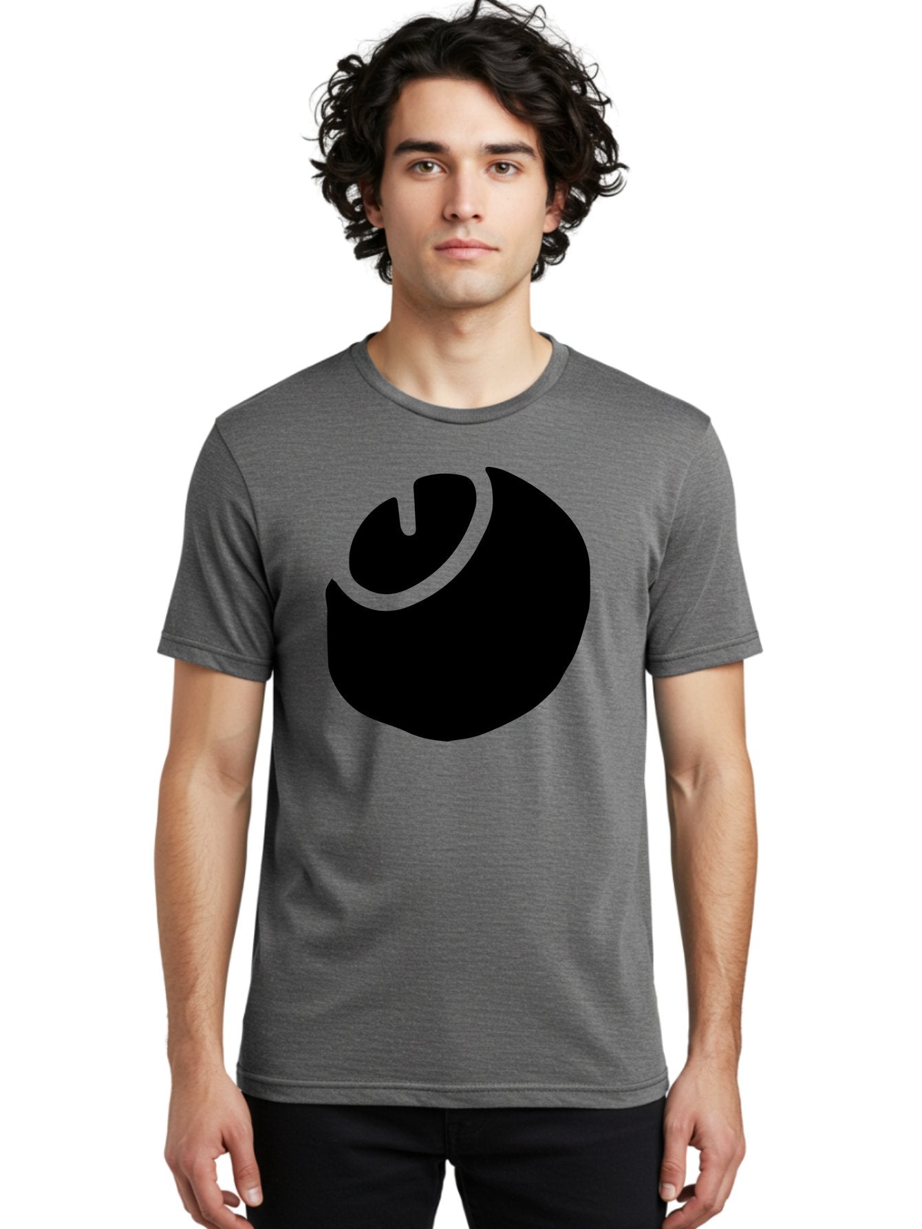 Steam-Logo Men'S Graphic Tee, 100% Cotton, Comfortable Casual Summer Wear, Machine Washable, Abstract Black Shape, Neon Green Outline, Modern Design, Futuristic Art, Bold Graphics, Minimalist Style, Creative Visuals -  Aaa611 18