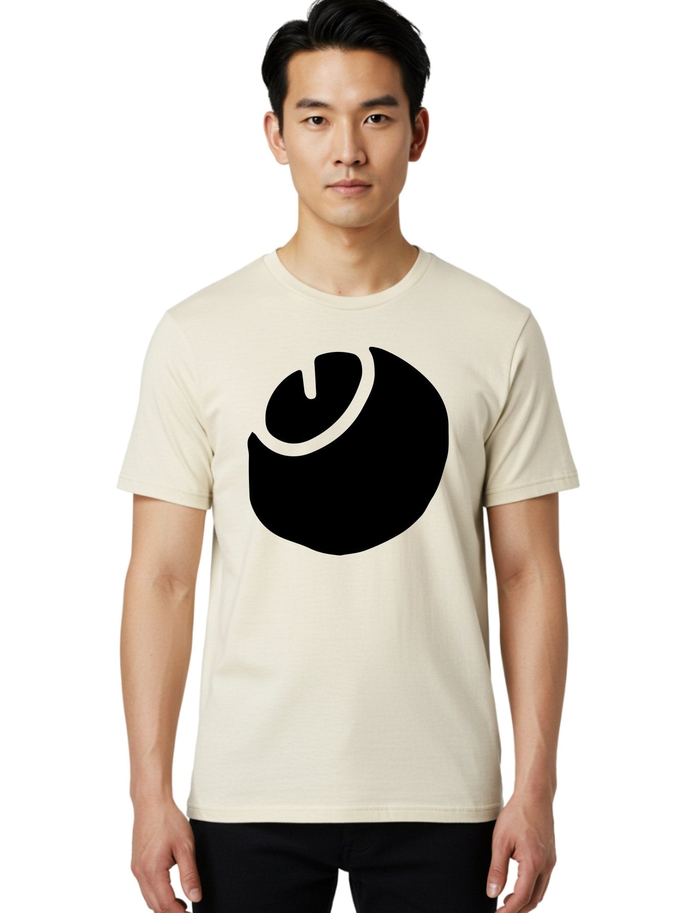 Steam-Logo Men'S Graphic Tee, 100% Cotton, Comfortable Casual Summer Wear, Machine Washable, Abstract Black Shape, Neon Green Outline, Modern Design, Futuristic Art, Bold Graphics, Minimalist Style, Creative Visuals -  Aaa611 28