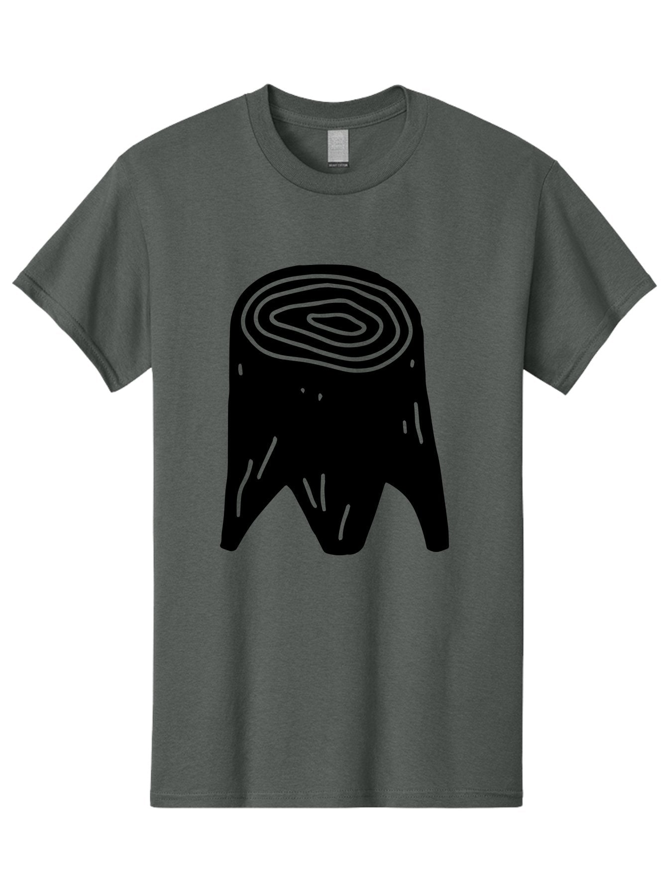 Tooth Men'S Graphic Tee, 100% Cotton, Comfortable Casual Summer Wear, Machine Washable, Black Tooth Silhouette, Dental Anatomy, Tooth Illustration, Abstract Tooth Design, Simple Graphics, Minimalist Art, Neon Green Outline, -  Aaa613