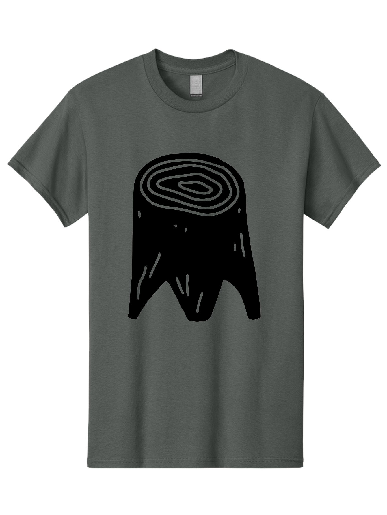 Tooth Men'S Graphic Tee, 100% Cotton, Comfortable Casual Summer Wear, Machine Washable, Black Tooth Silhouette, Dental Anatomy, Tooth Illustration, Abstract Tooth Design, Simple Graphics, Minimalist Art, Neon Green Outline, -  Aaa613 3