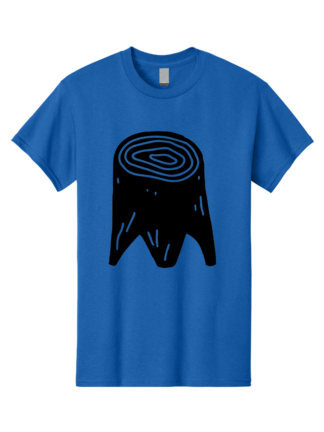 Tooth Men'S Graphic Tee, 100% Cotton, Comfortable Casual Summer Wear, Machine Washable, Black Tooth Silhouette, Dental Anatomy, Tooth Illustration, Abstract Tooth Design, Simple Graphics, Minimalist Art, Neon Green Outline, -  Aaa613 25
