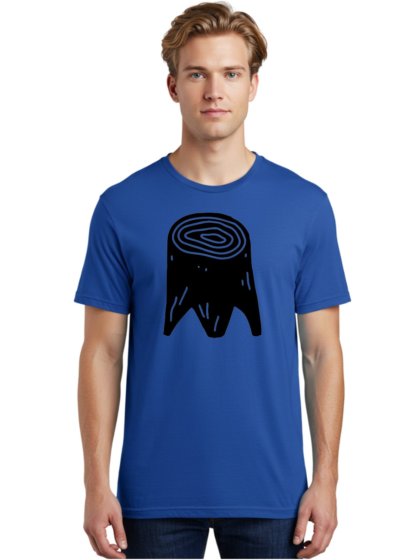 Tooth Men'S Graphic Tee, 100% Cotton, Comfortable Casual Summer Wear, Machine Washable, Black Tooth Silhouette, Dental Anatomy, Tooth Illustration, Abstract Tooth Design, Simple Graphics, Minimalist Art, Neon Green Outline, -  Aaa613 26
